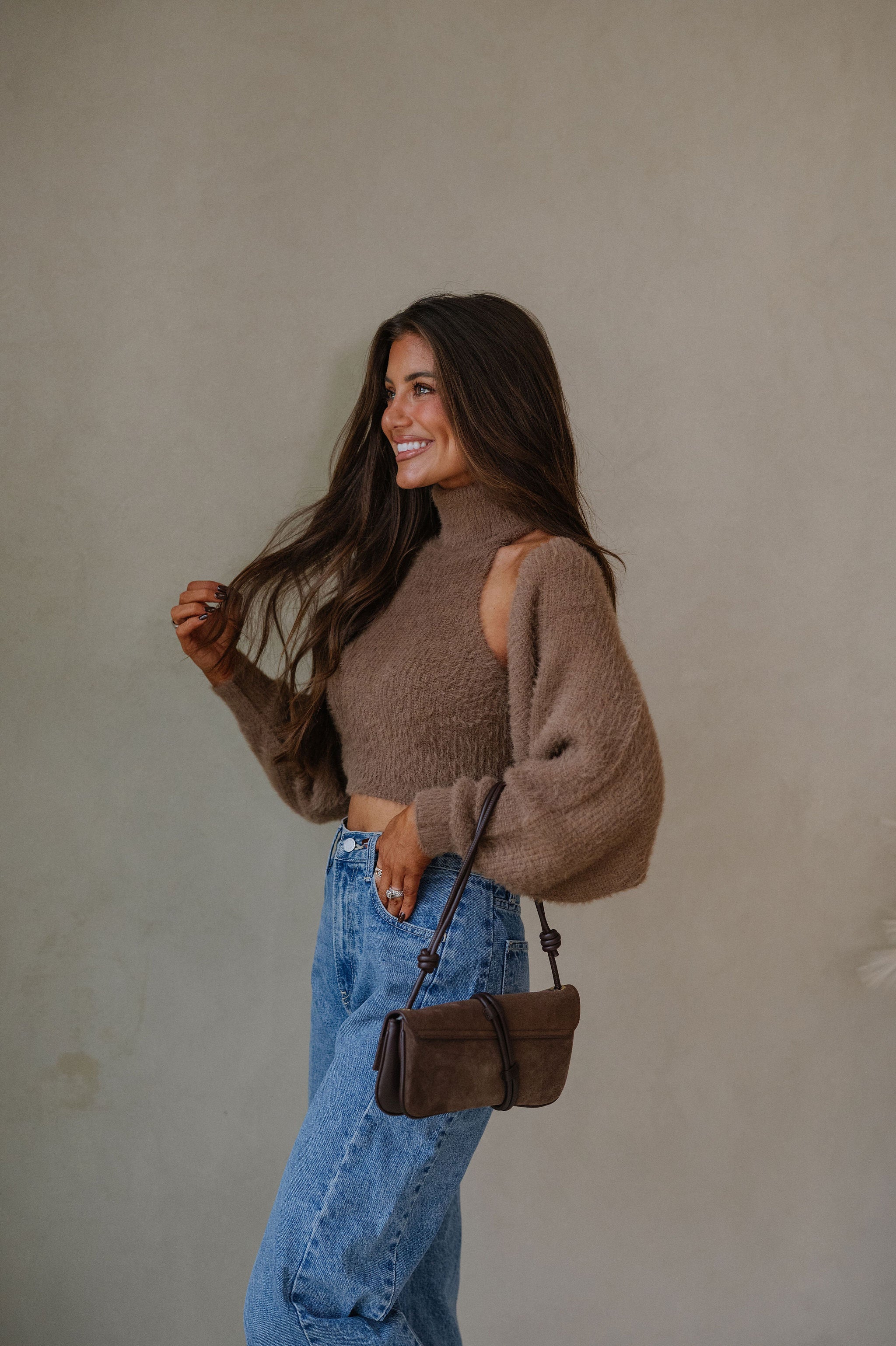 Jenna Cardigan Set-Mocha