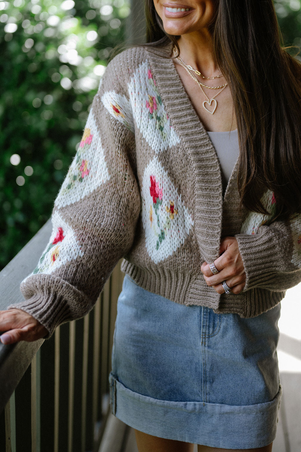 Vintage Floral Bouquet Cardigan