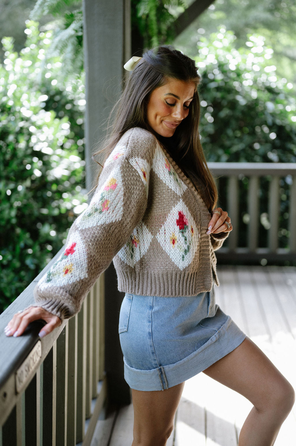 Vintage Floral Bouquet Cardigan