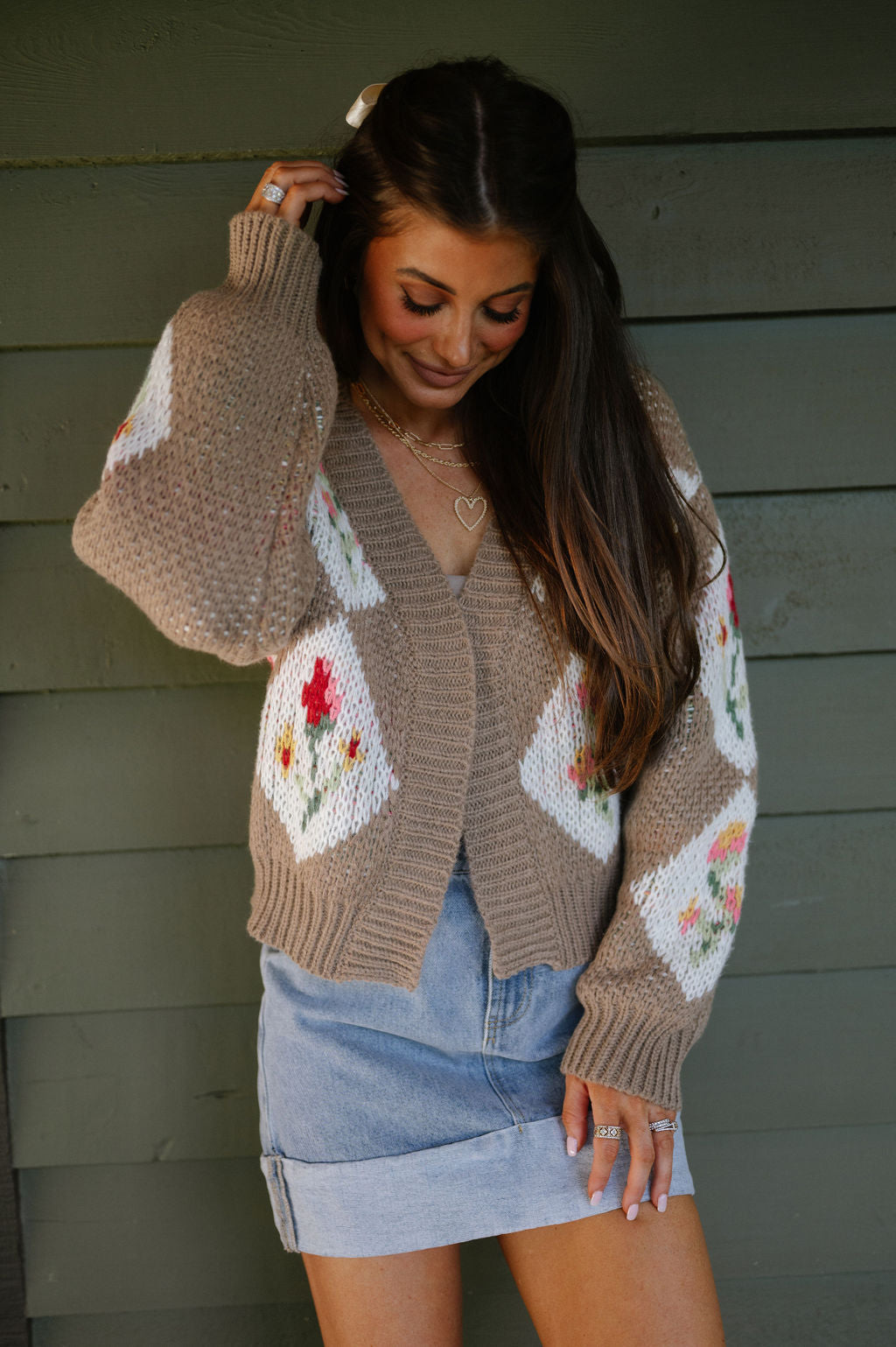 Vintage Floral Bouquet Cardigan