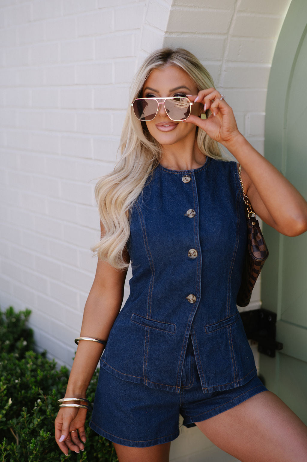 Ester Denim Shorts Set