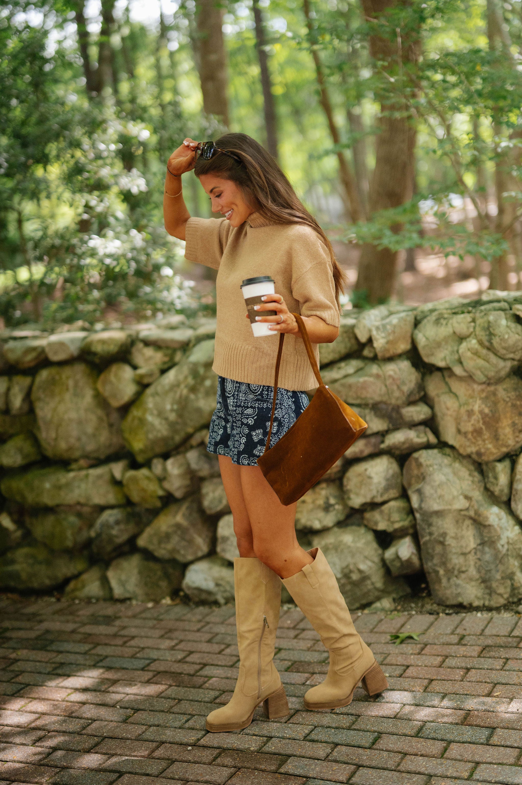 Darcy Paisley Printed Denim Skirt