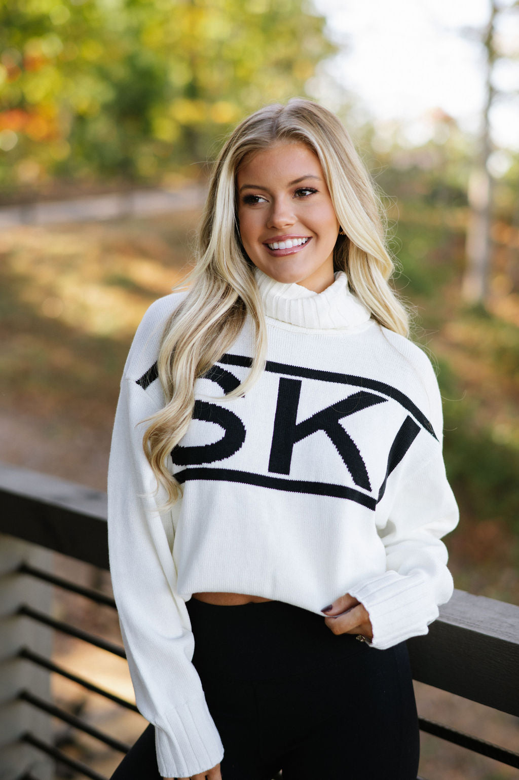 Ski Turtleneck Sweater-White