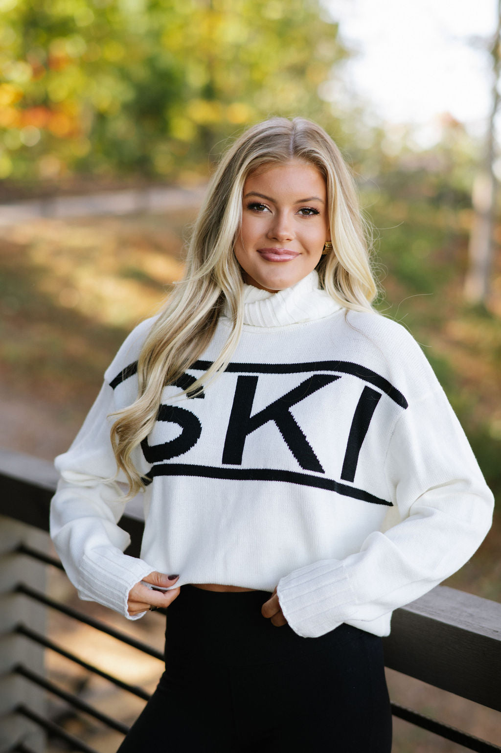 Ski Turtleneck Sweater-White