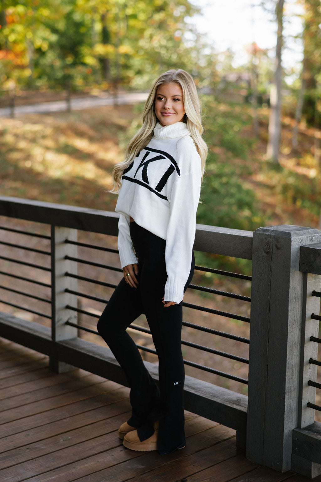 Ski Turtleneck Sweater-White