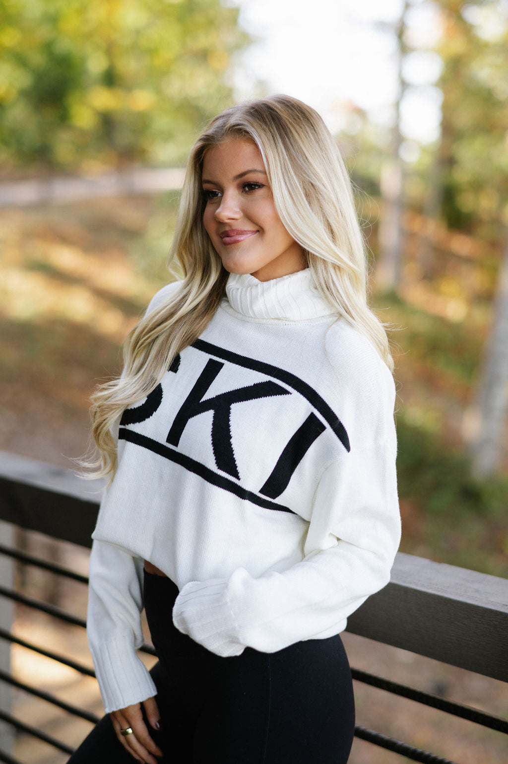 Ski Turtleneck Sweater-White