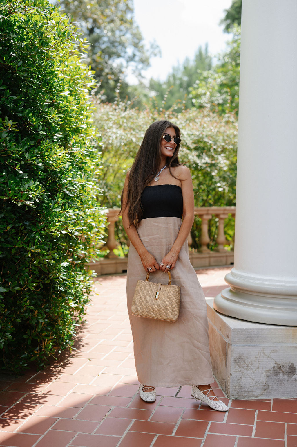 Rinley Colorblock Dress-Black/Taupe