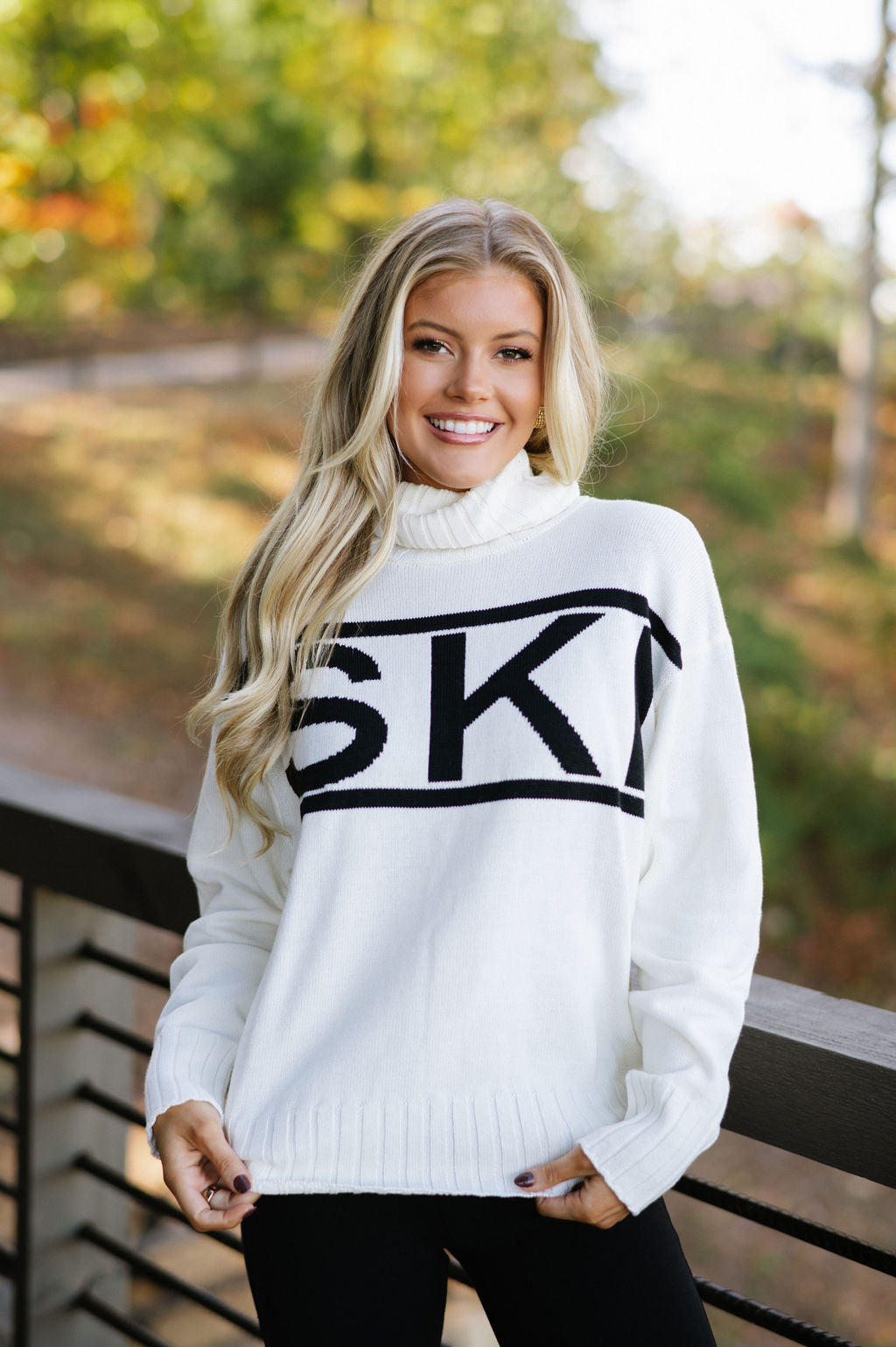 Ski Turtleneck Sweater-White