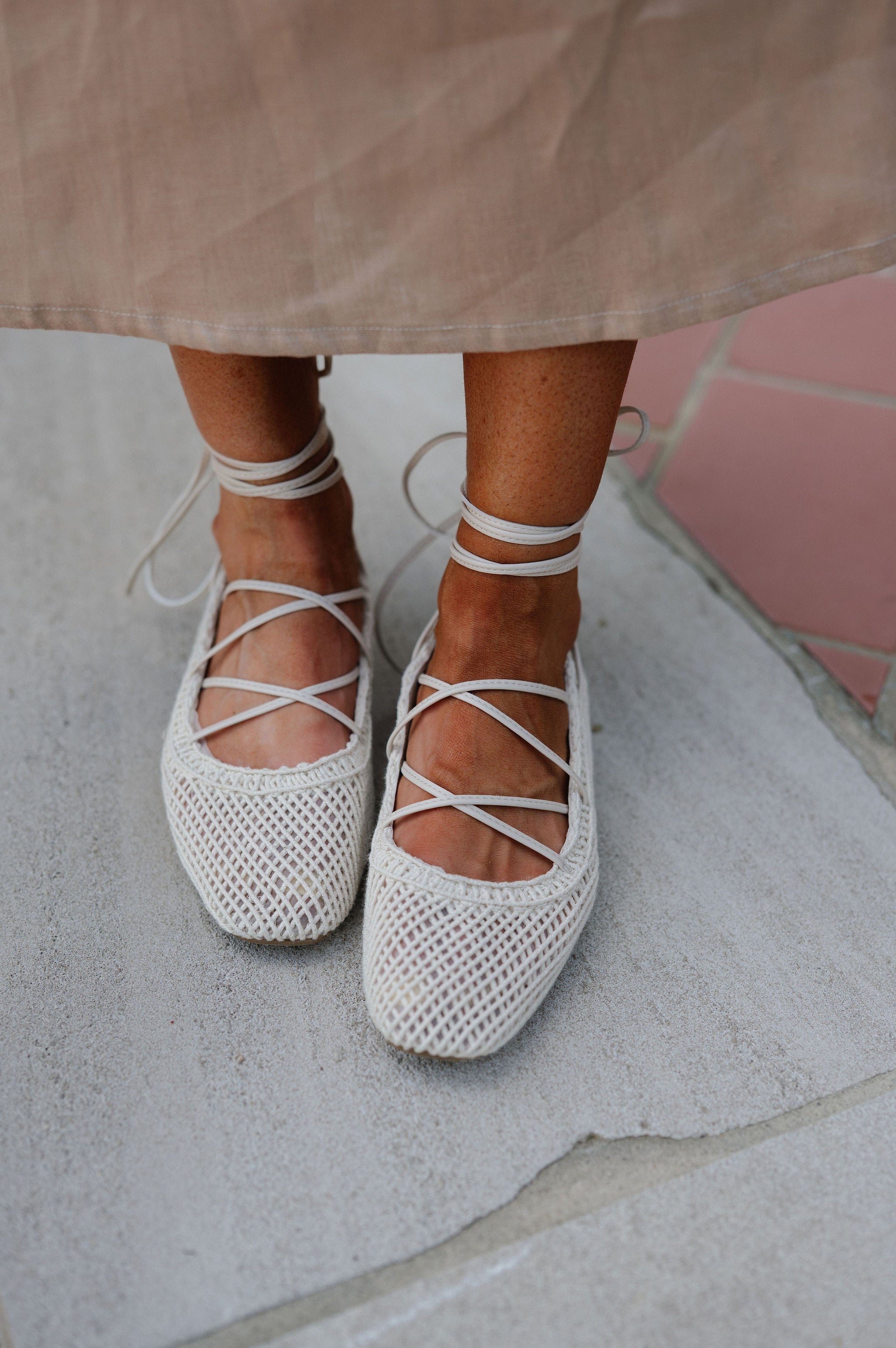 Messer Ballet Flat-Ivory