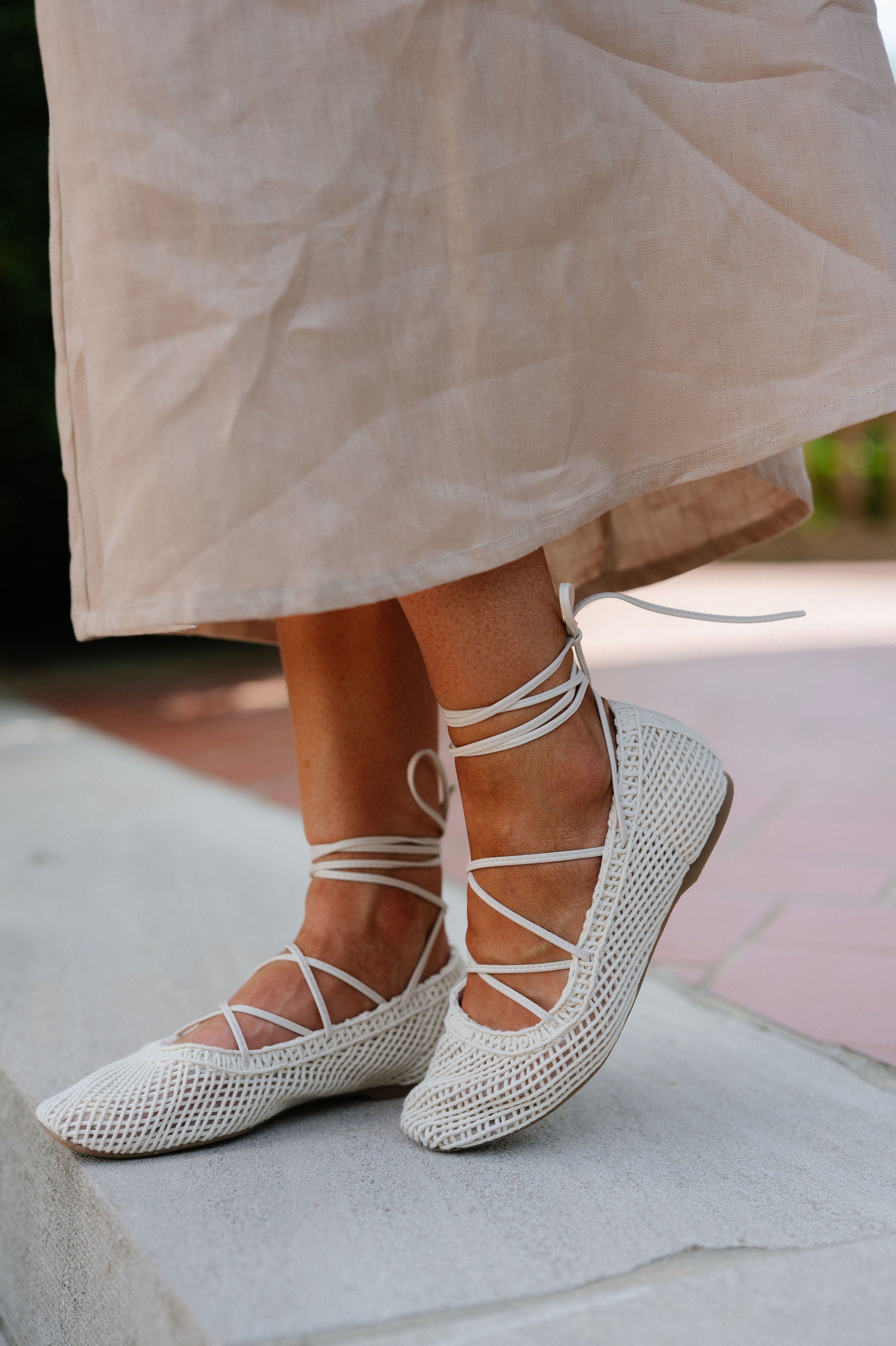 Messer Ballet Flat-Ivory