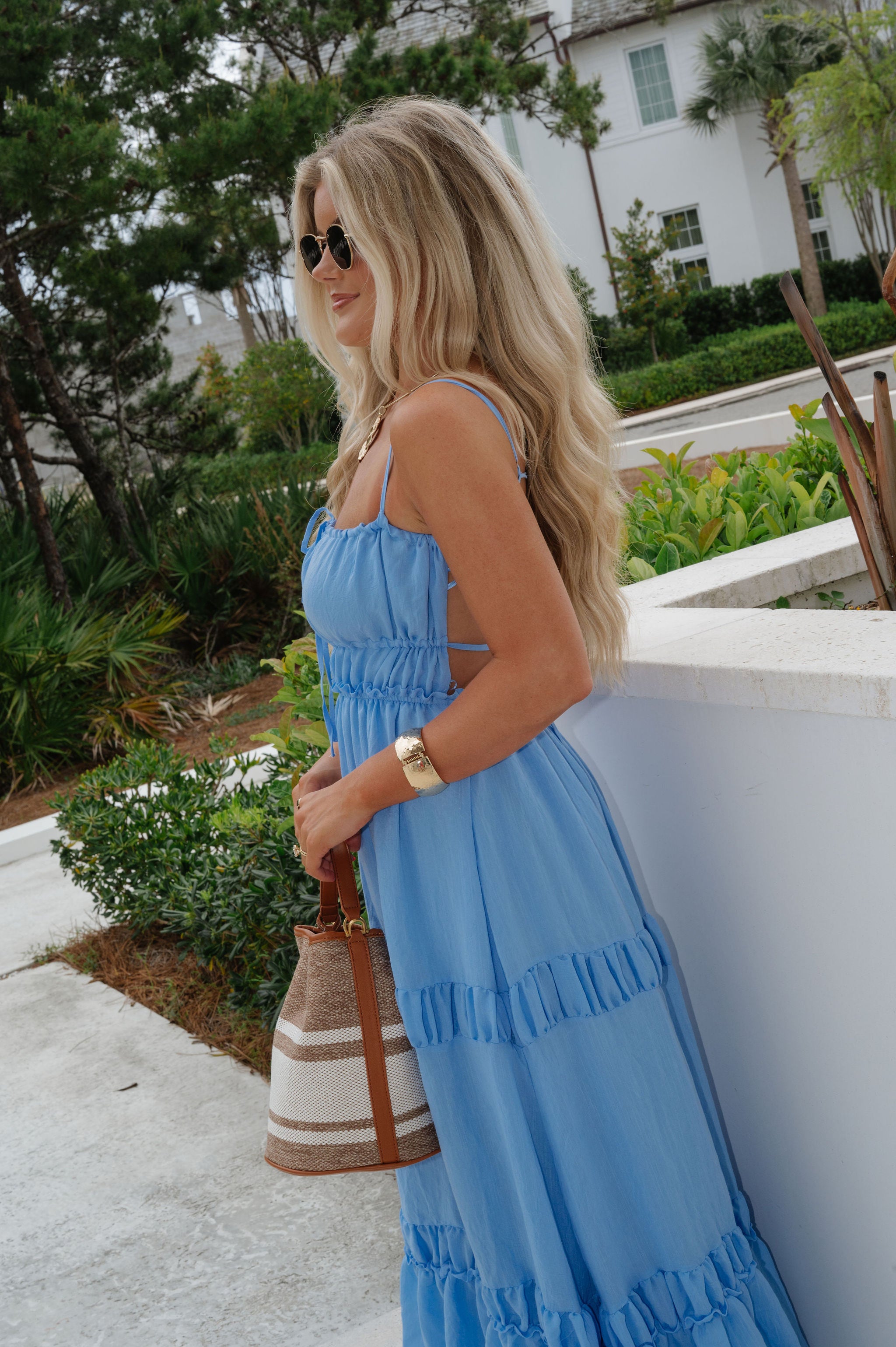 Faith Maxi Dress-Light Blue
