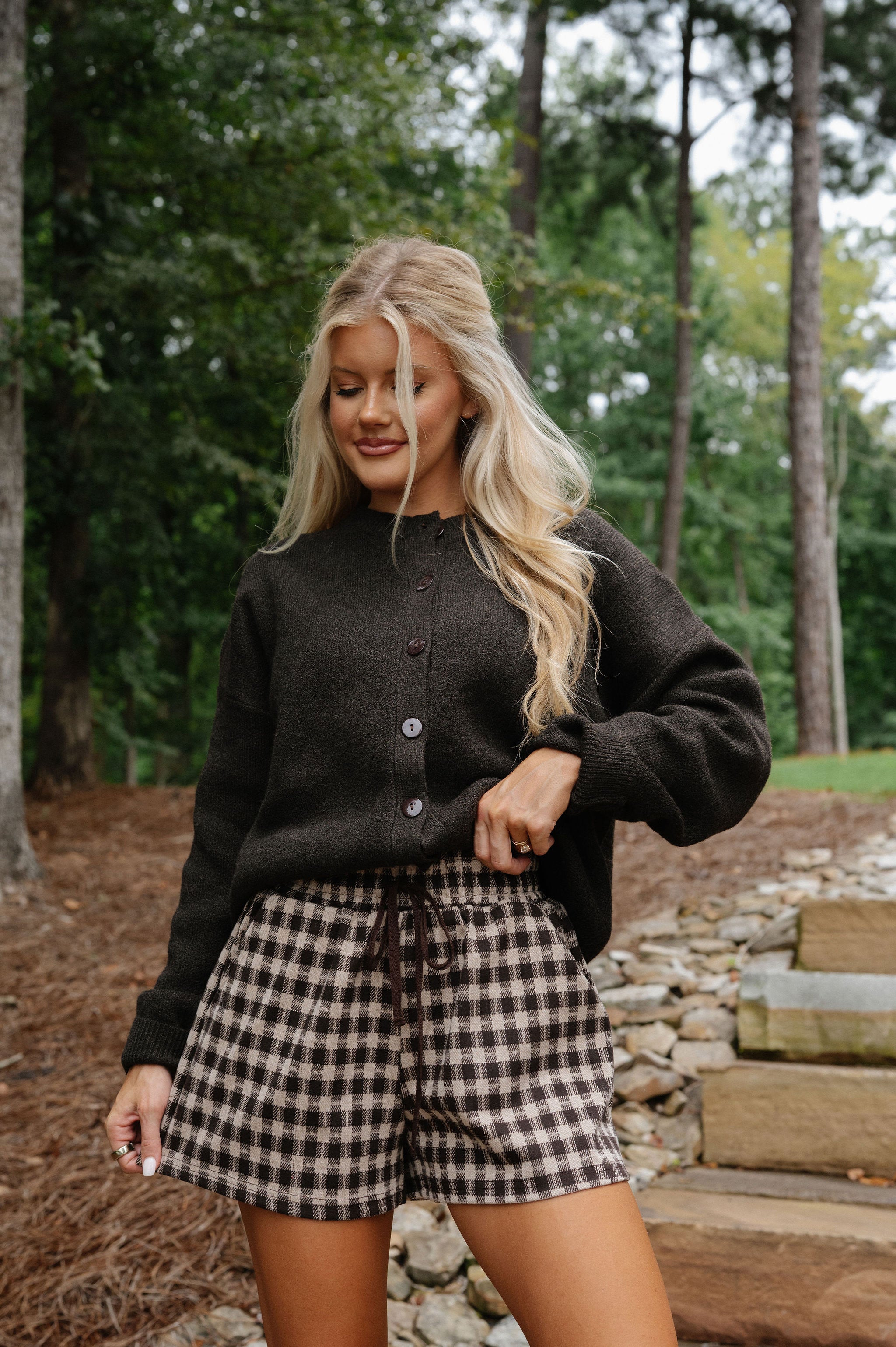 Willy Checkered Shorts-Brown