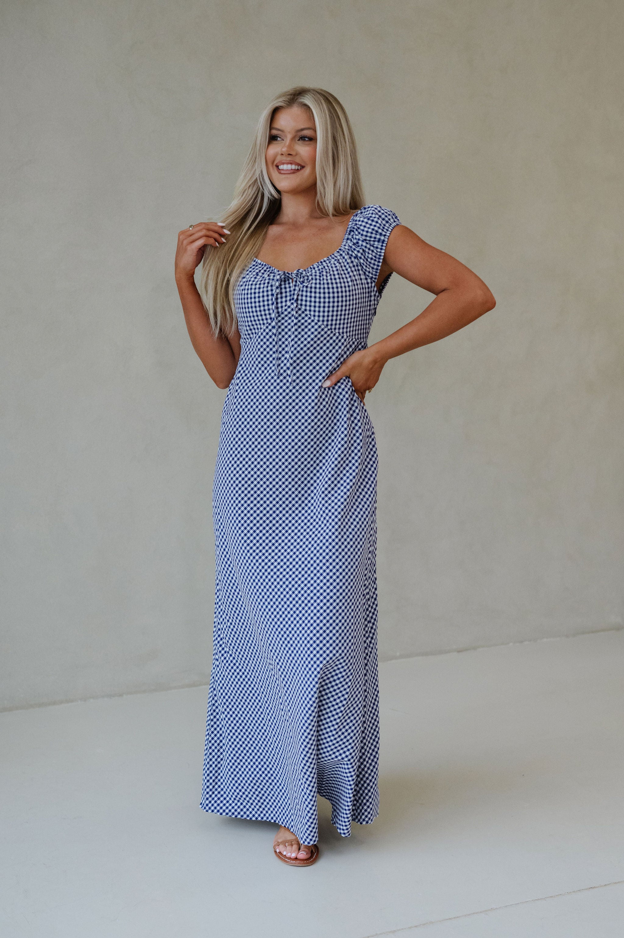 Easy Breezy Maxi- Navy/White