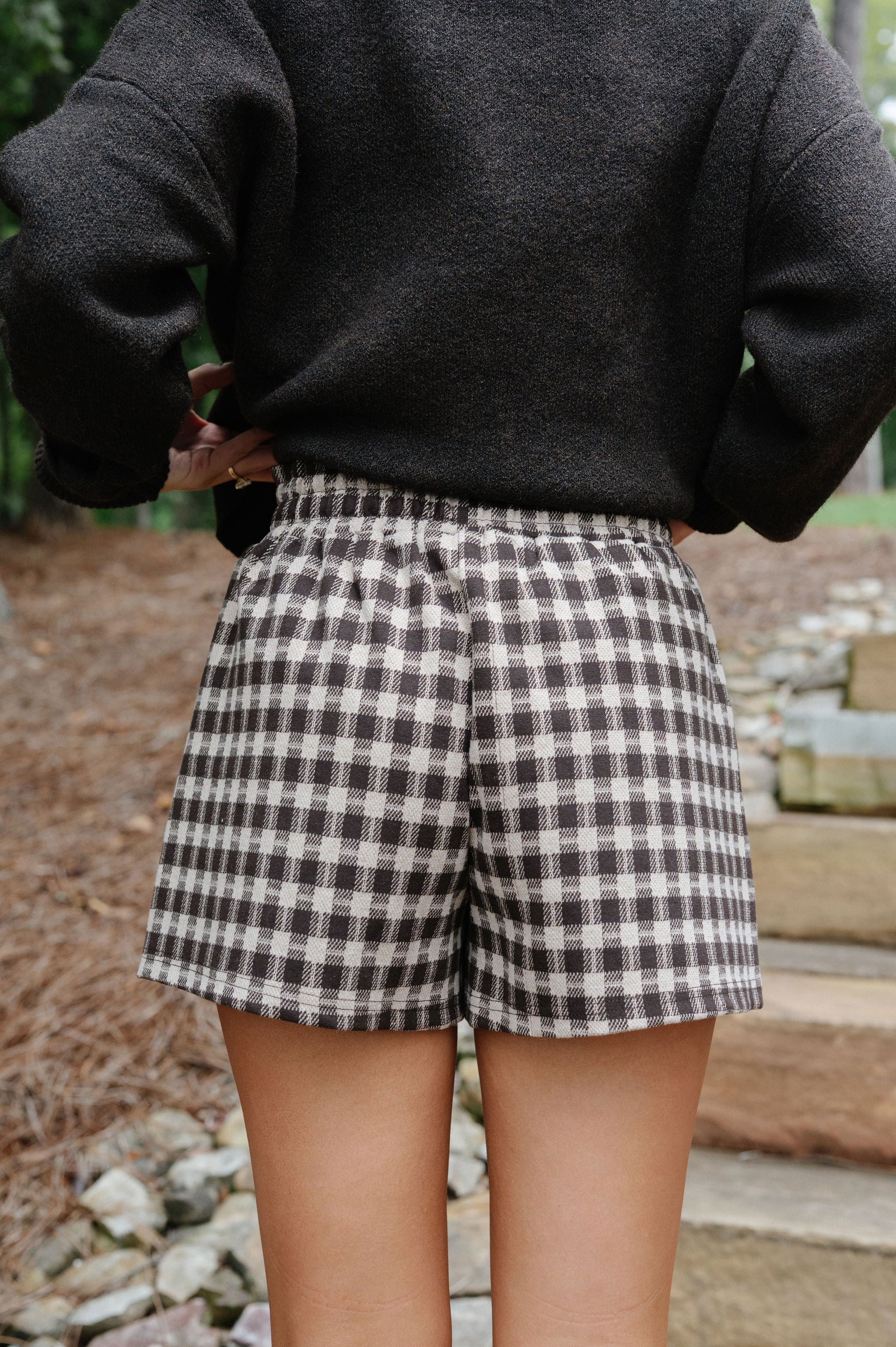 Willy Checkered Shorts-Brown
