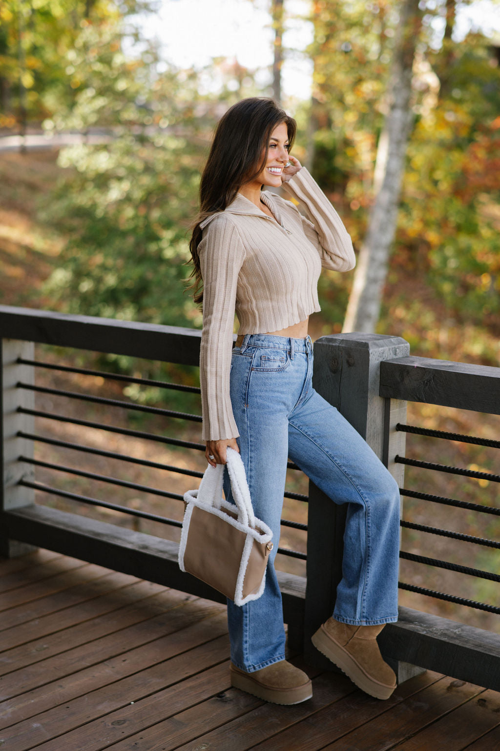 Kendyll Sweater Top-Tan