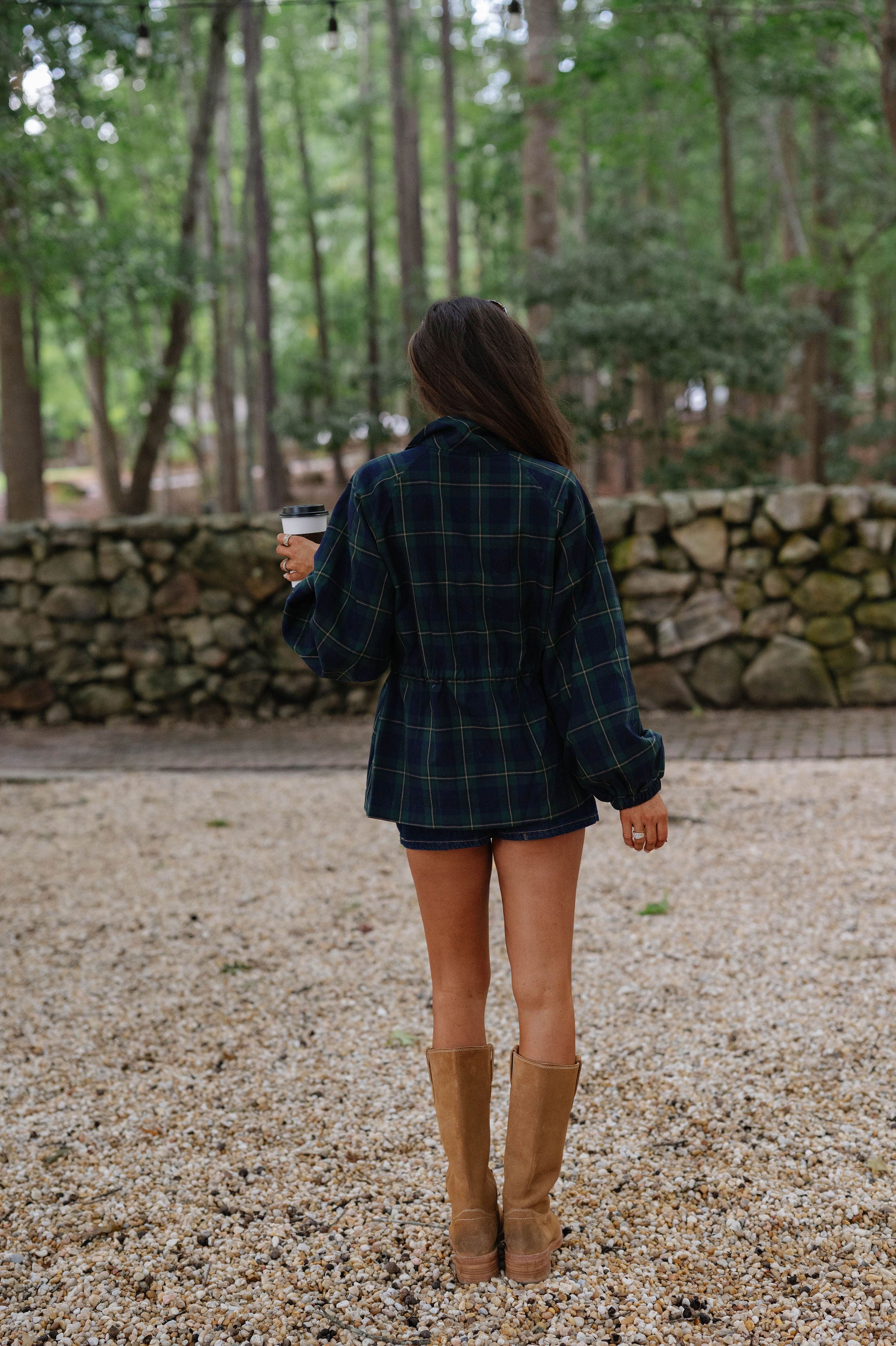 Bea Plaid Jacket-Green