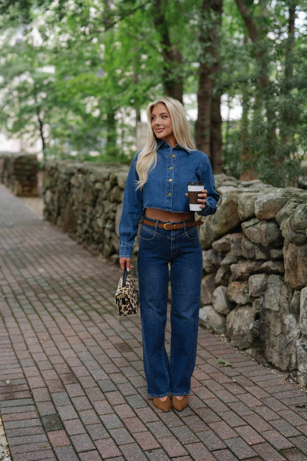 Jolene Cropped Denim Top