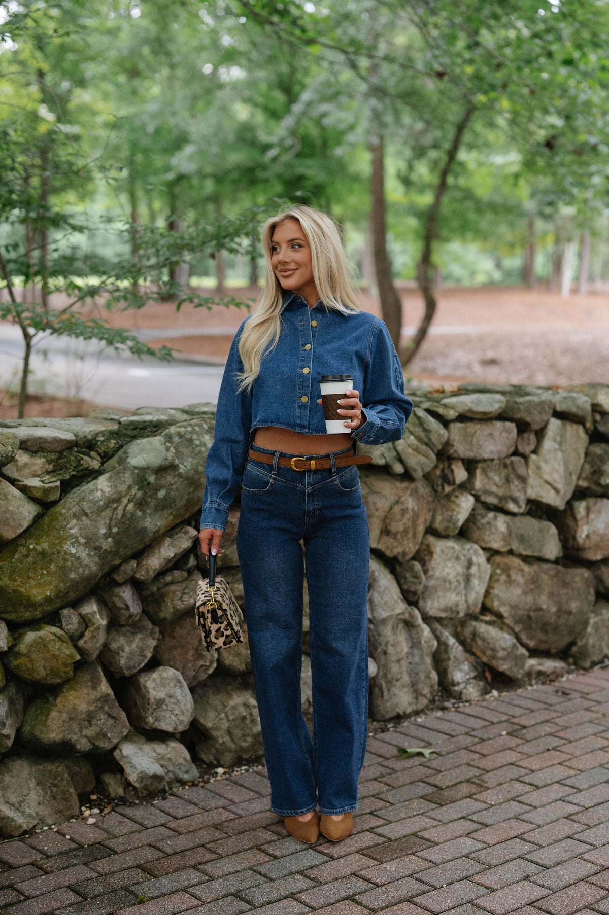 Jolene Cropped Denim Top