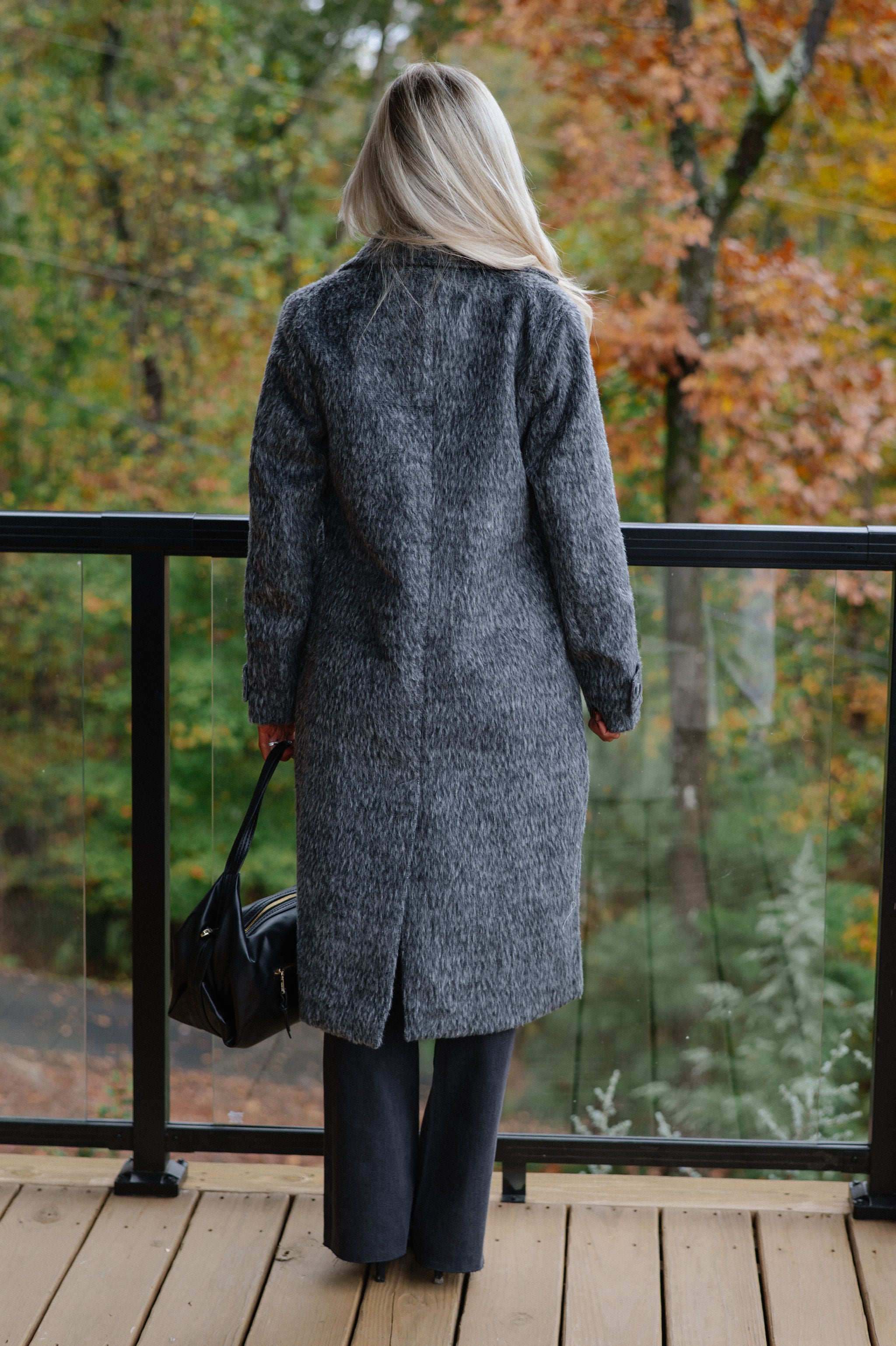 Quinn Trench Coat-Charcoal