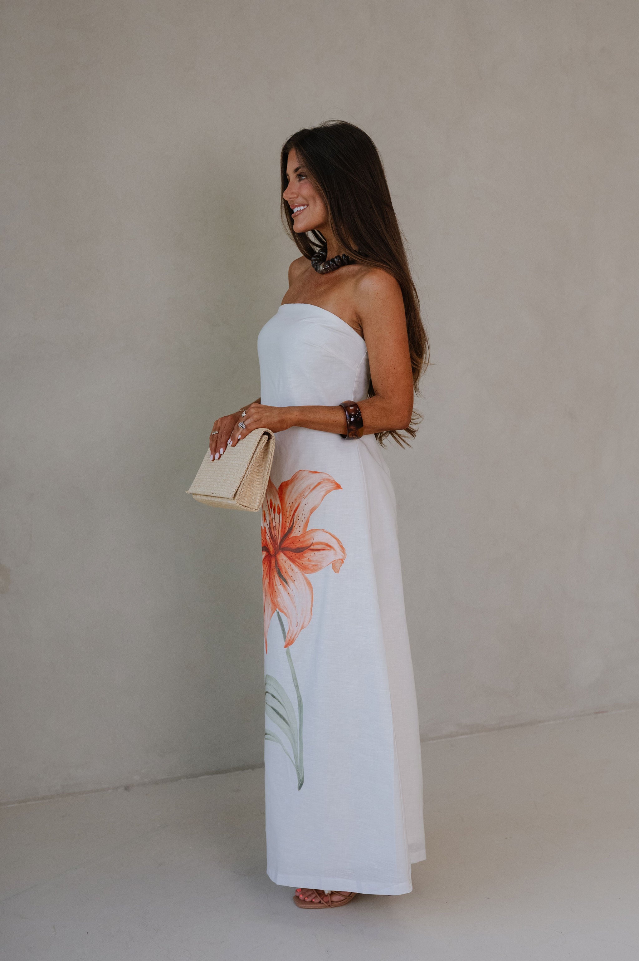 Scarlett Strapless Maxi Dress-Ivory