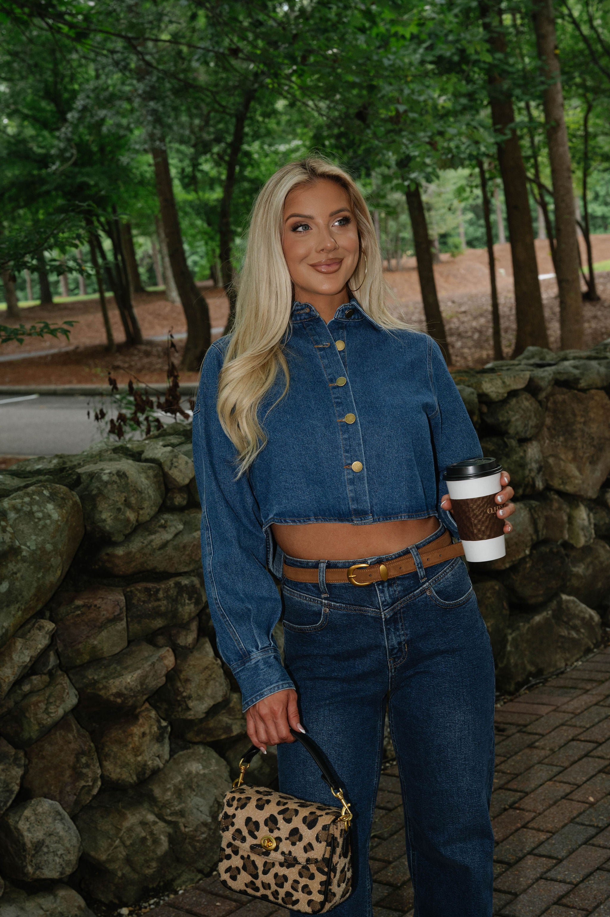 Jolene Cropped Denim Top