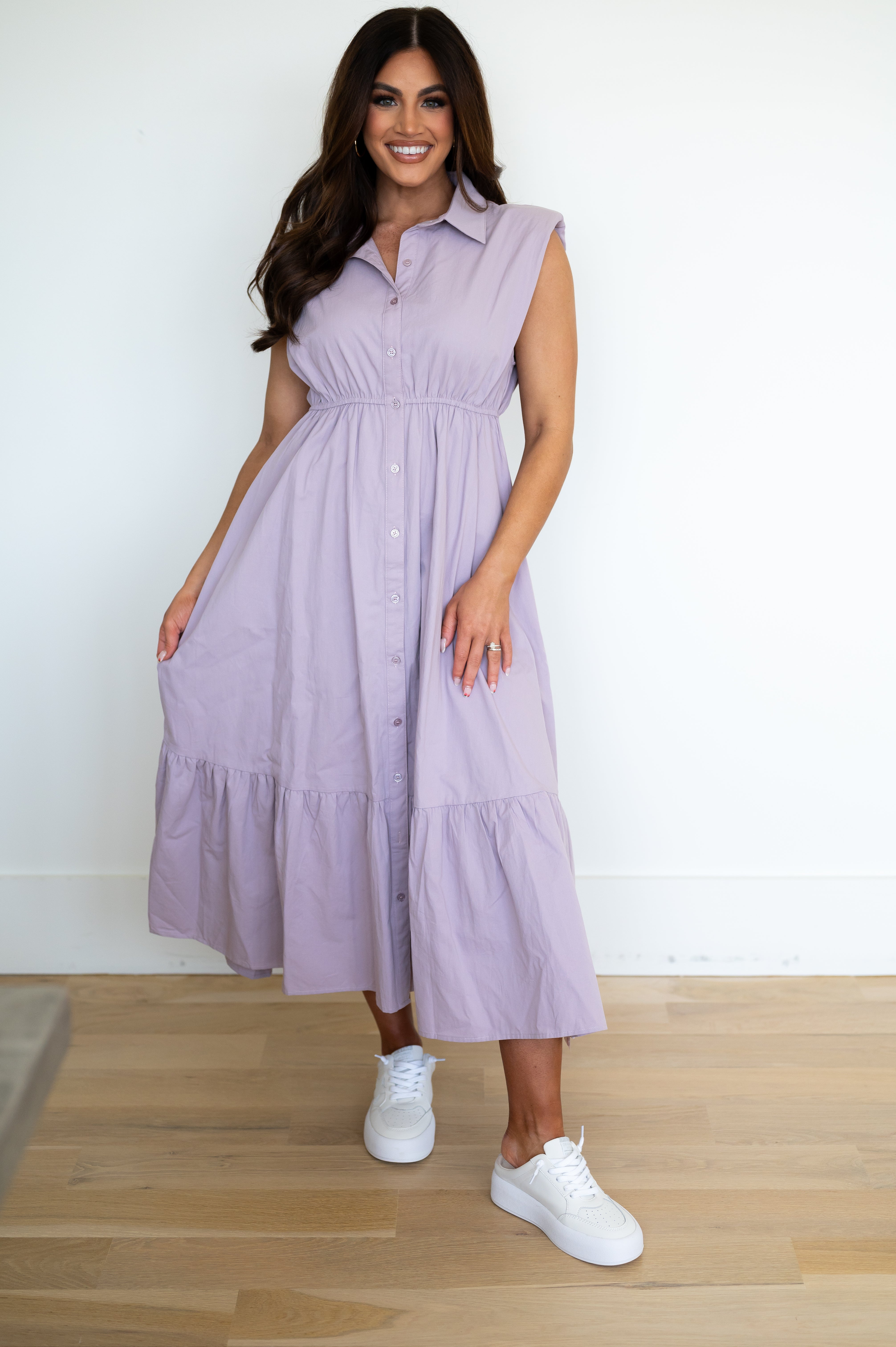 Irene Midi Dress- Lavender