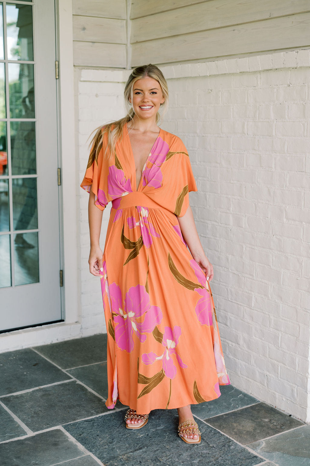 Breezy Maxi Dress-Apricot Pink