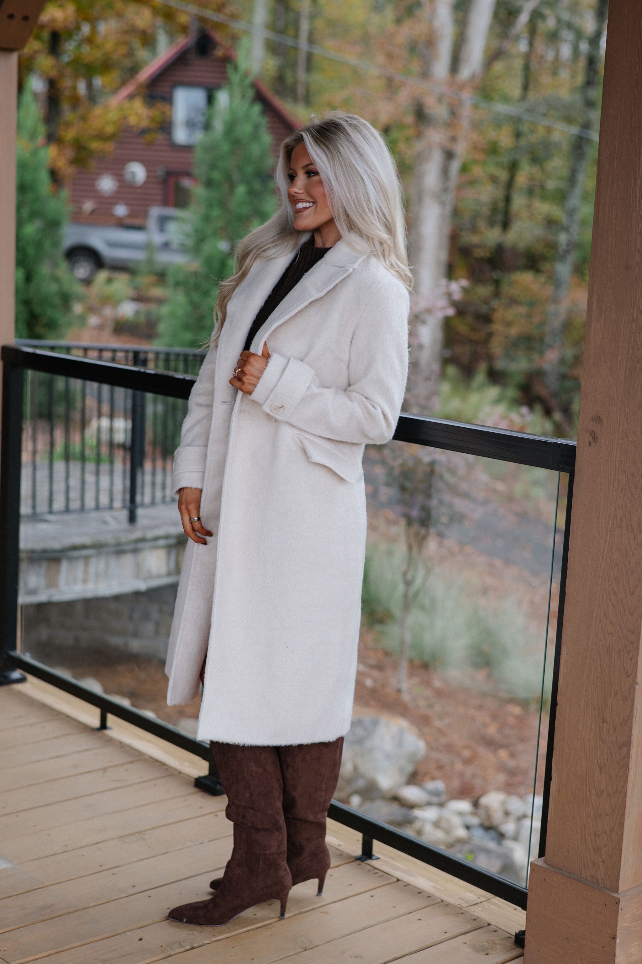 Quinn Trench Coat-Cream