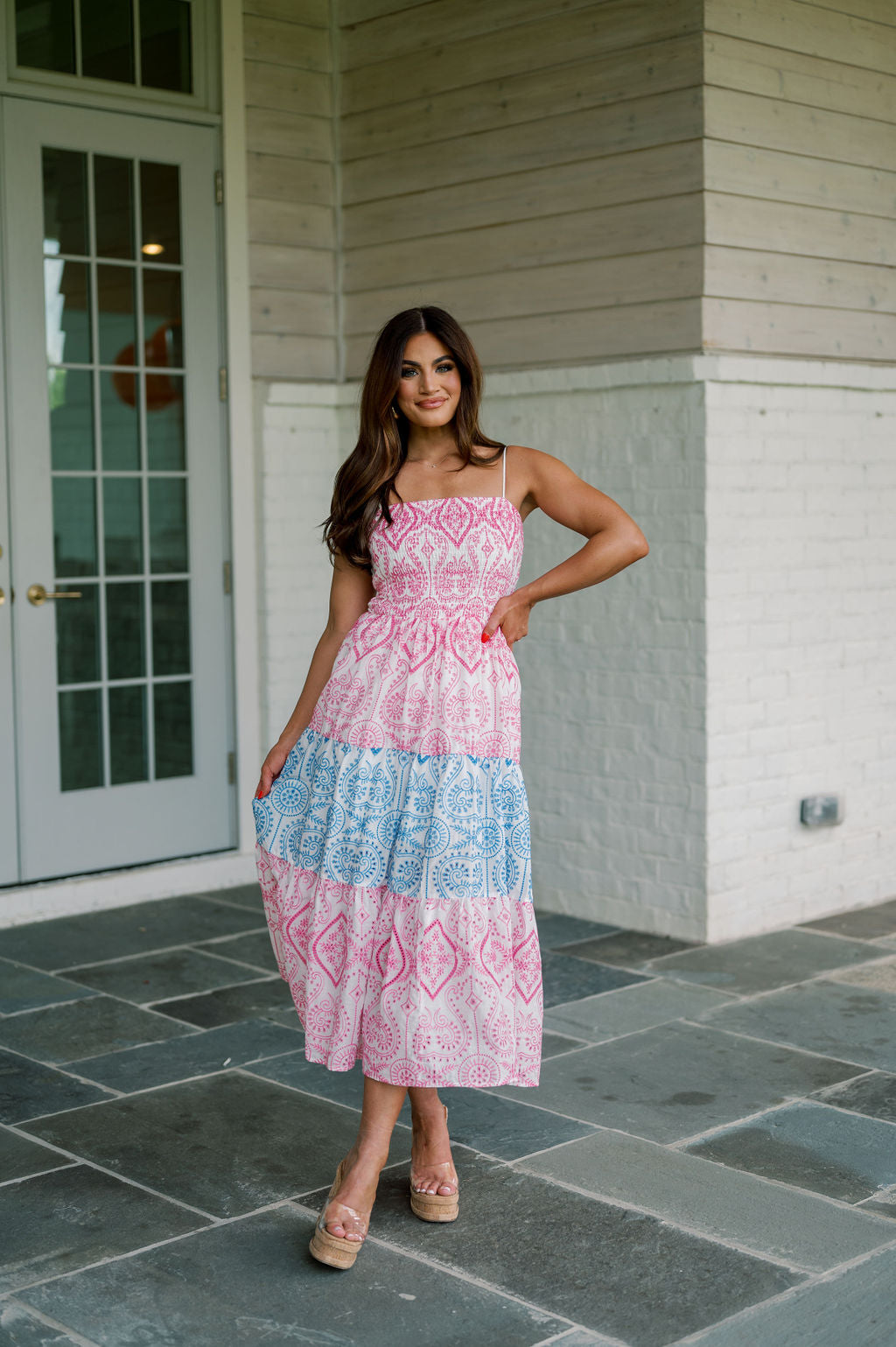 Reese Embroidered Dress- Multi