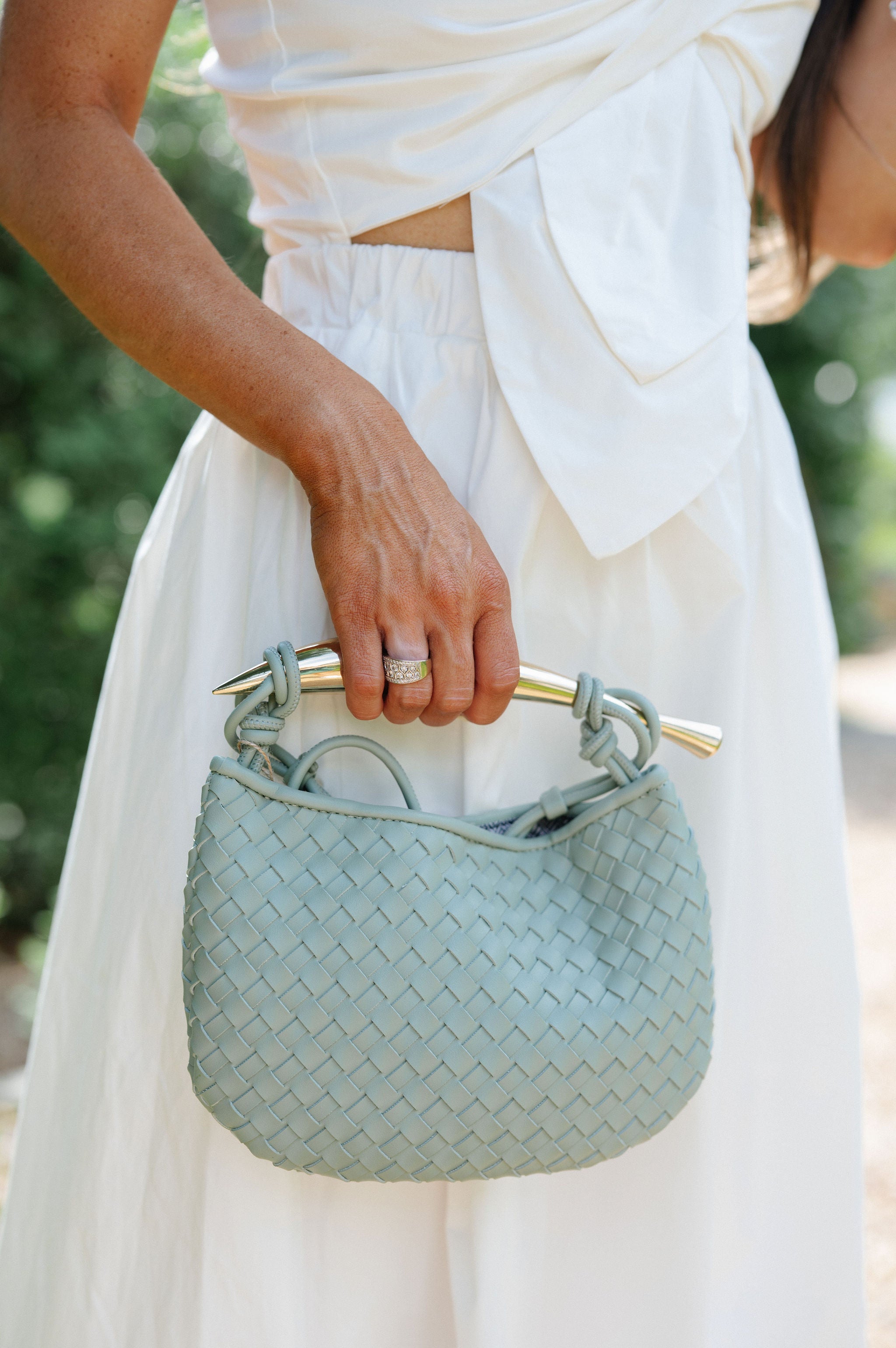 Cece Woven Bag-Mint