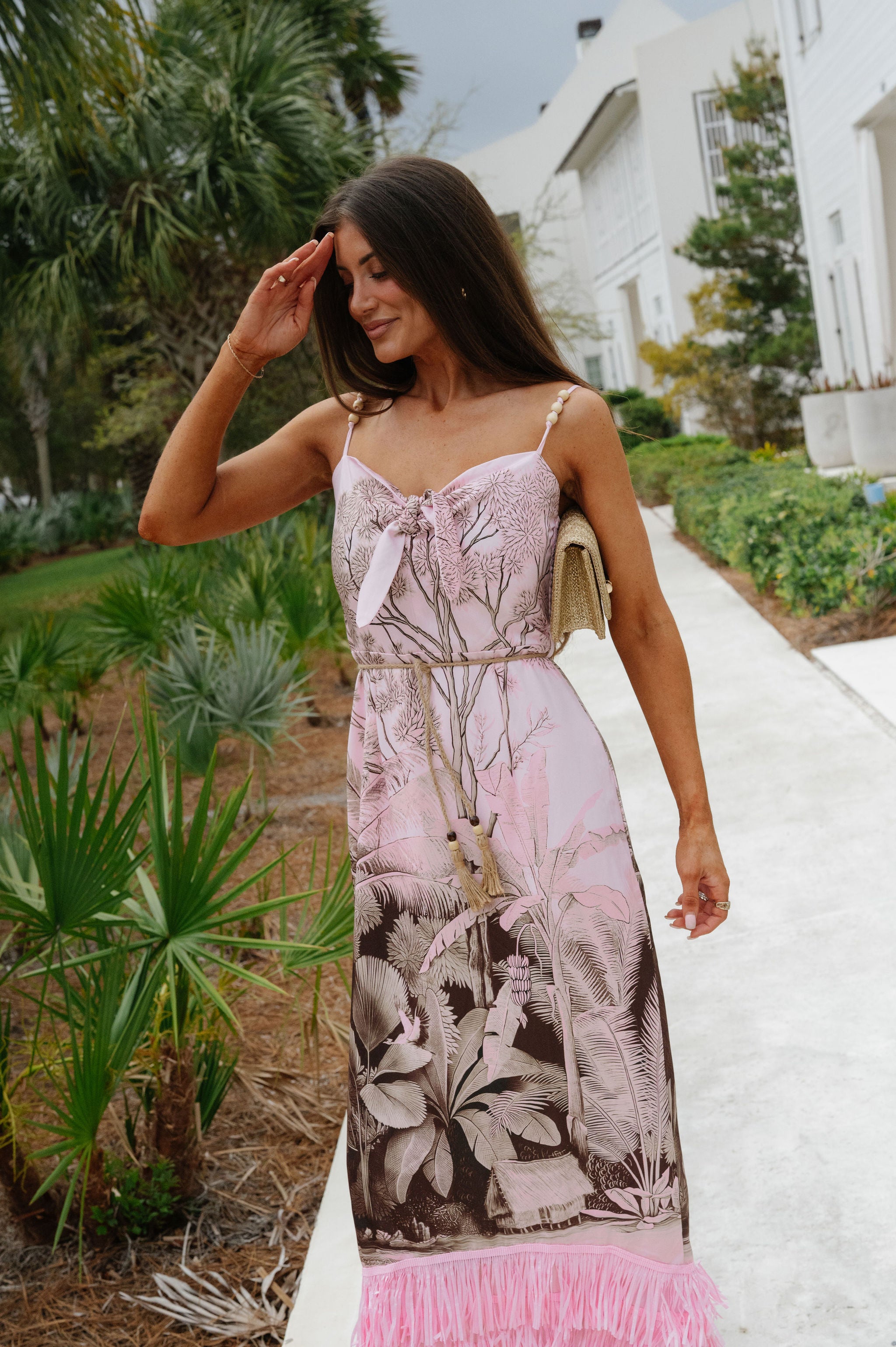 Iggy Dress-Chocolate/Pink