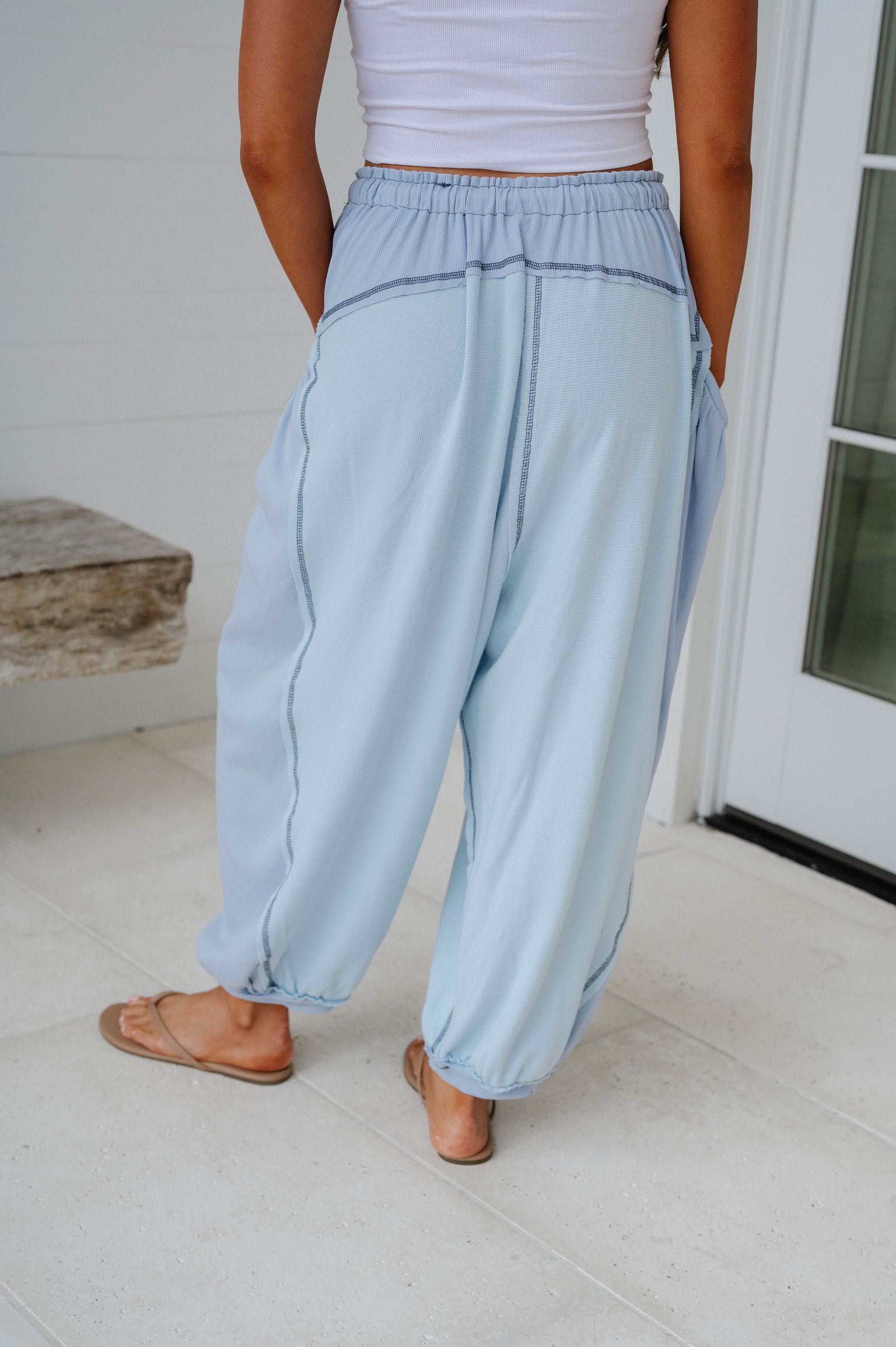Jessie Relaxed Pants-Sky Blue