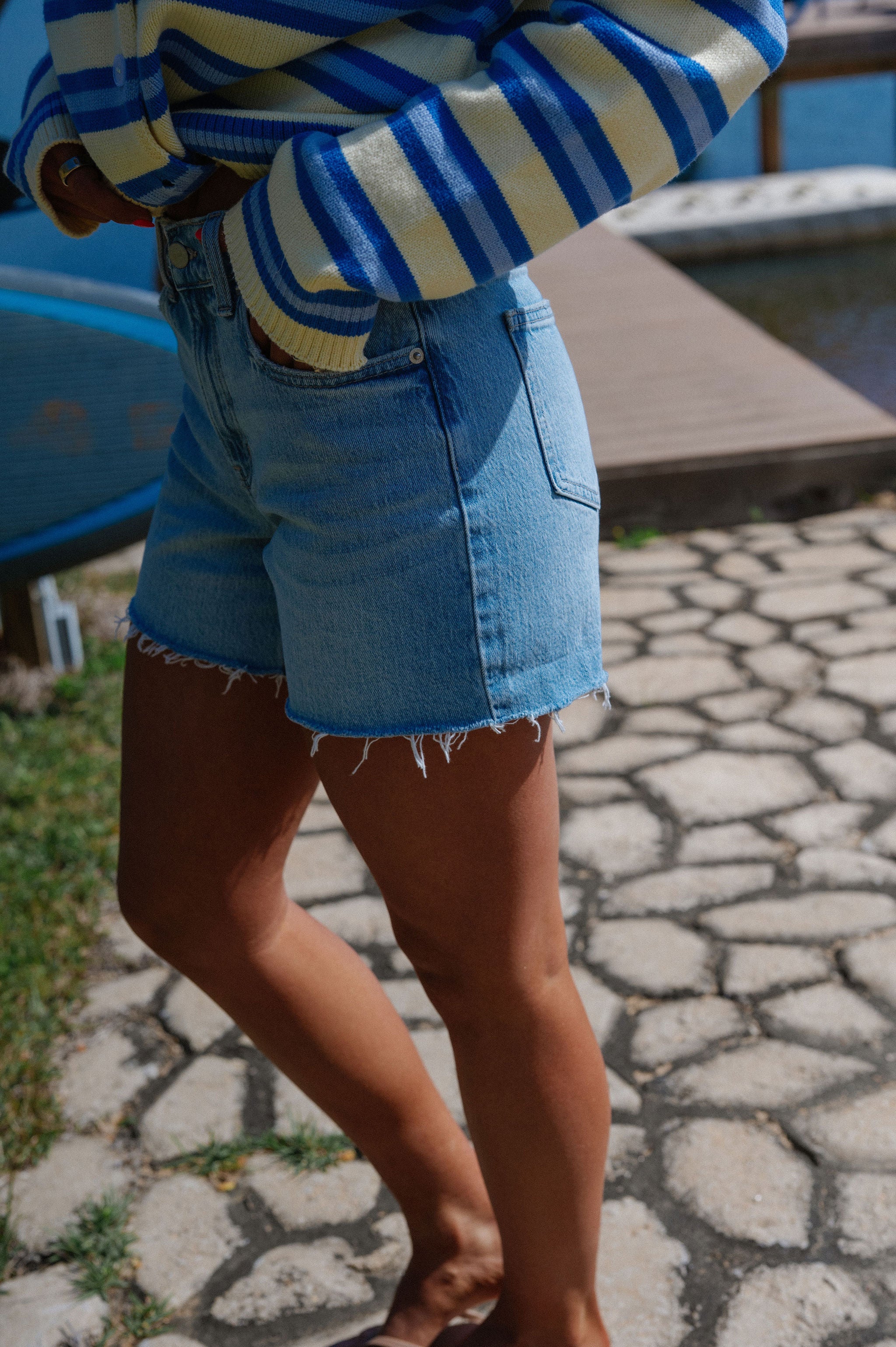 Izzie Shorts-Light Wash