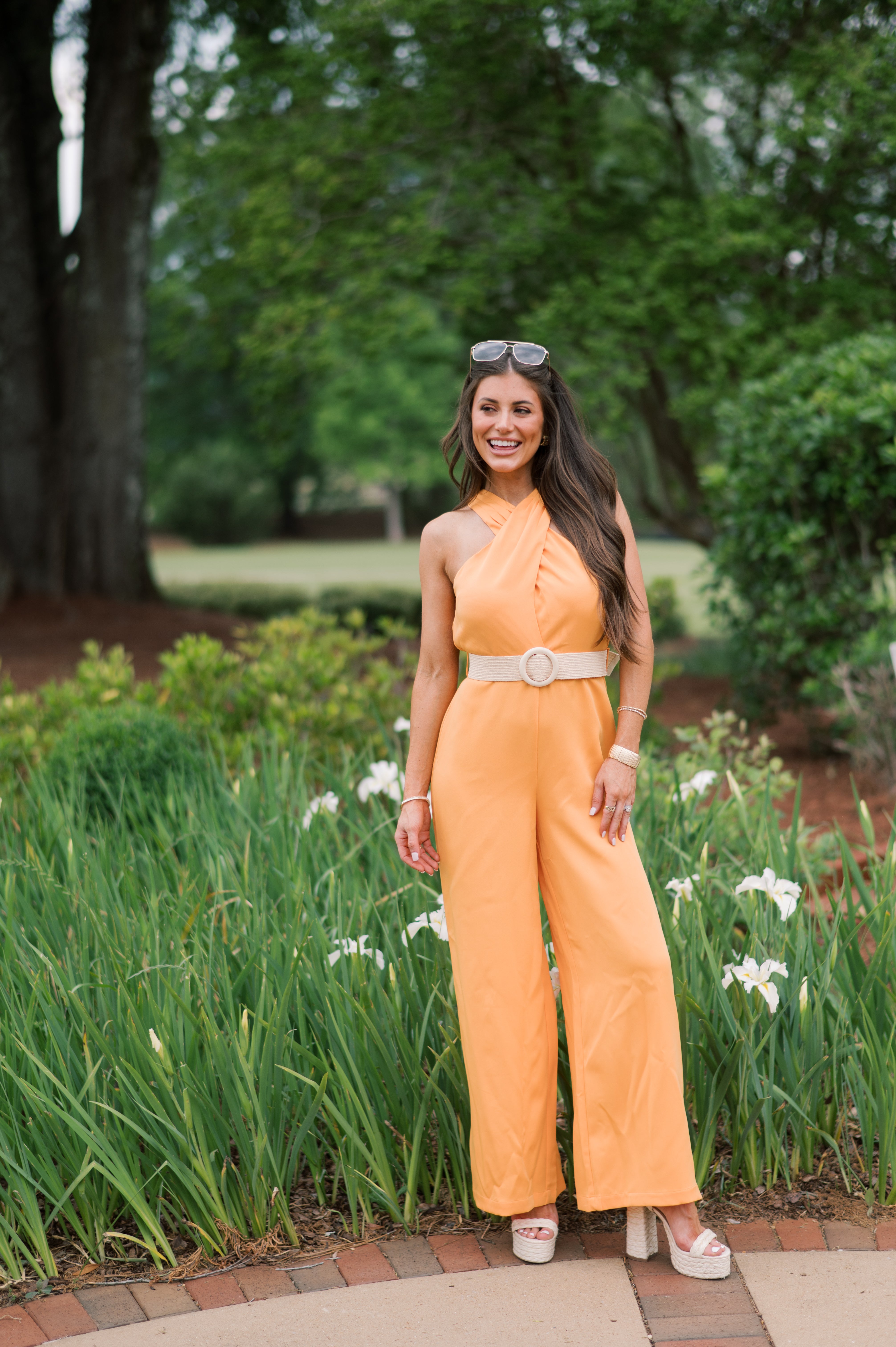 Kennedy Halter Neck Jumpsuit- Orange