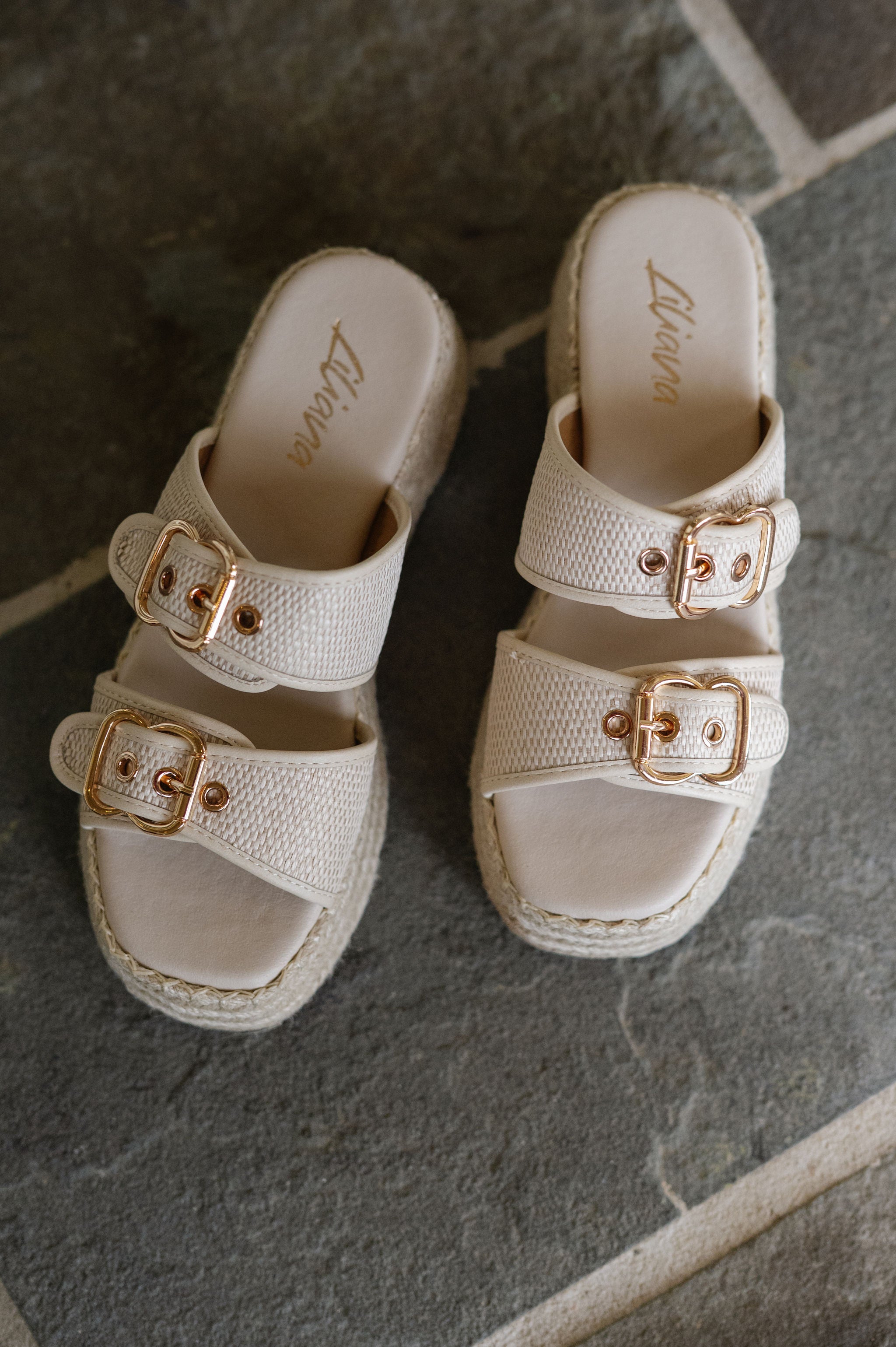 Rosalynn Buckle Sandal-Ivory