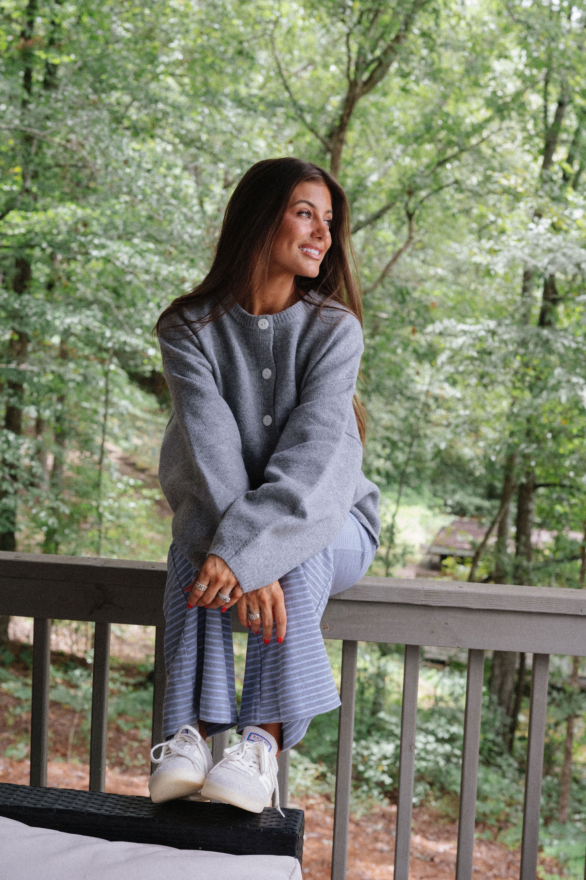Marcy Cardigan-Heather Grey
