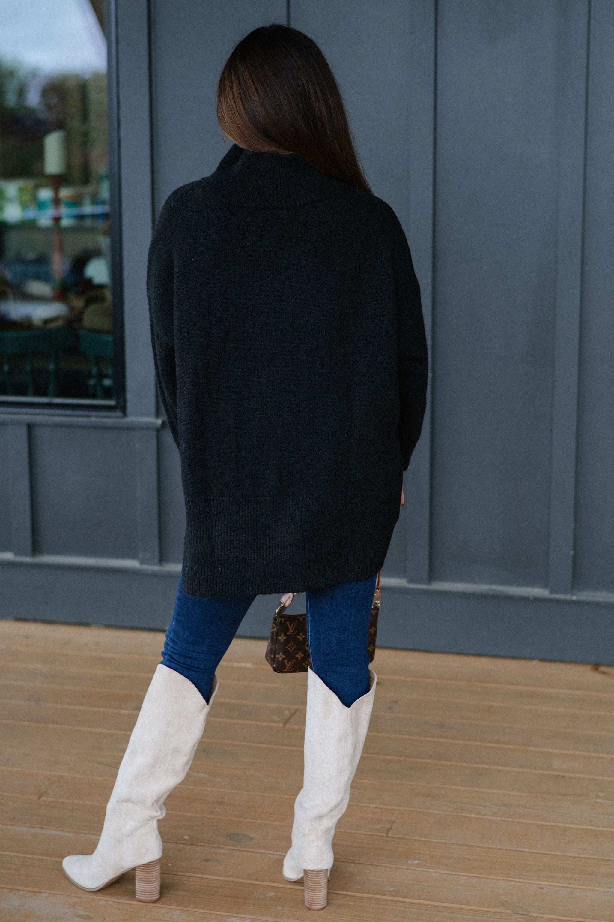 Josie Turtleneck Sweater-Black