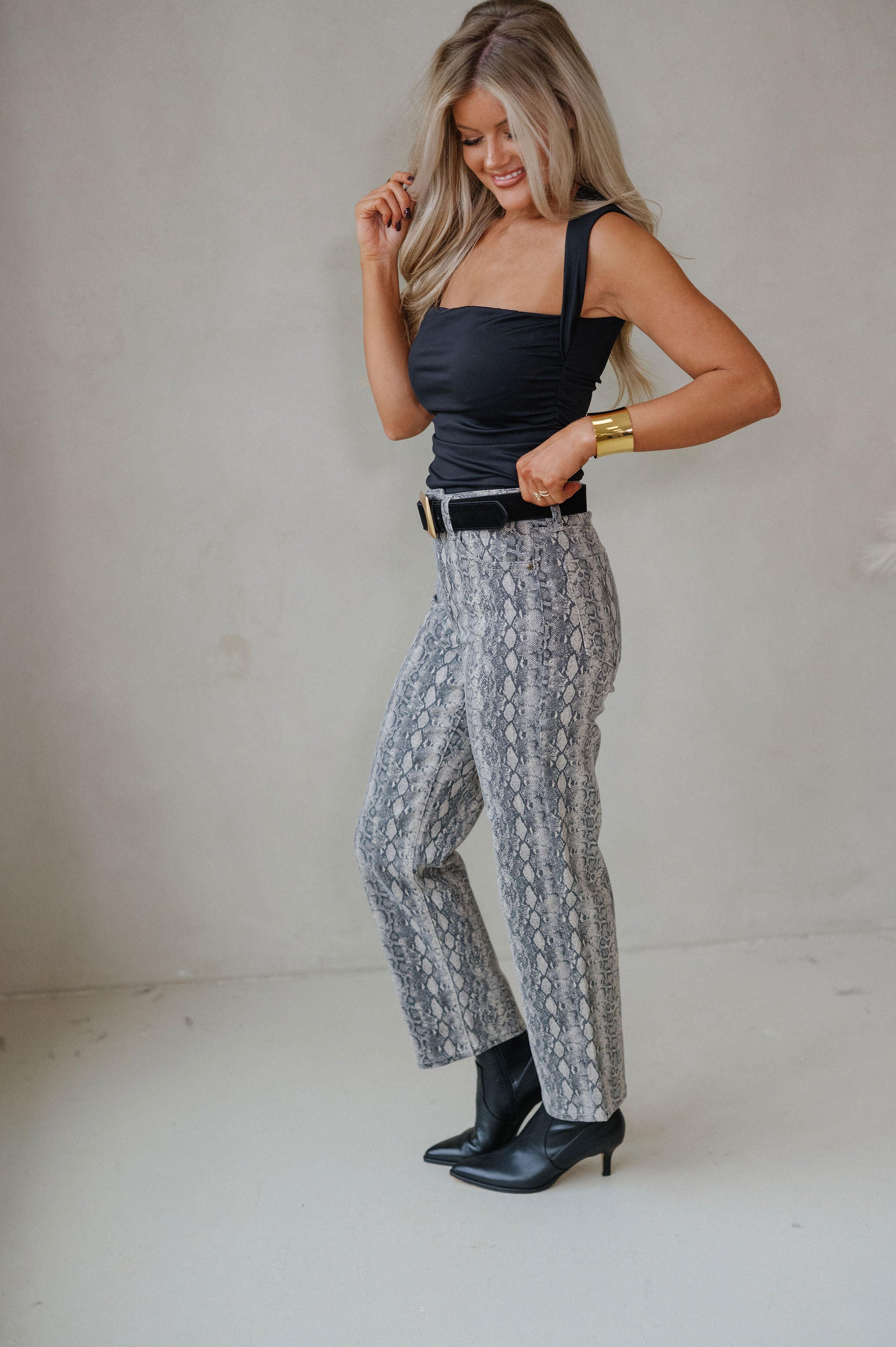 Nelli Vintage Straight Jeans-Snake