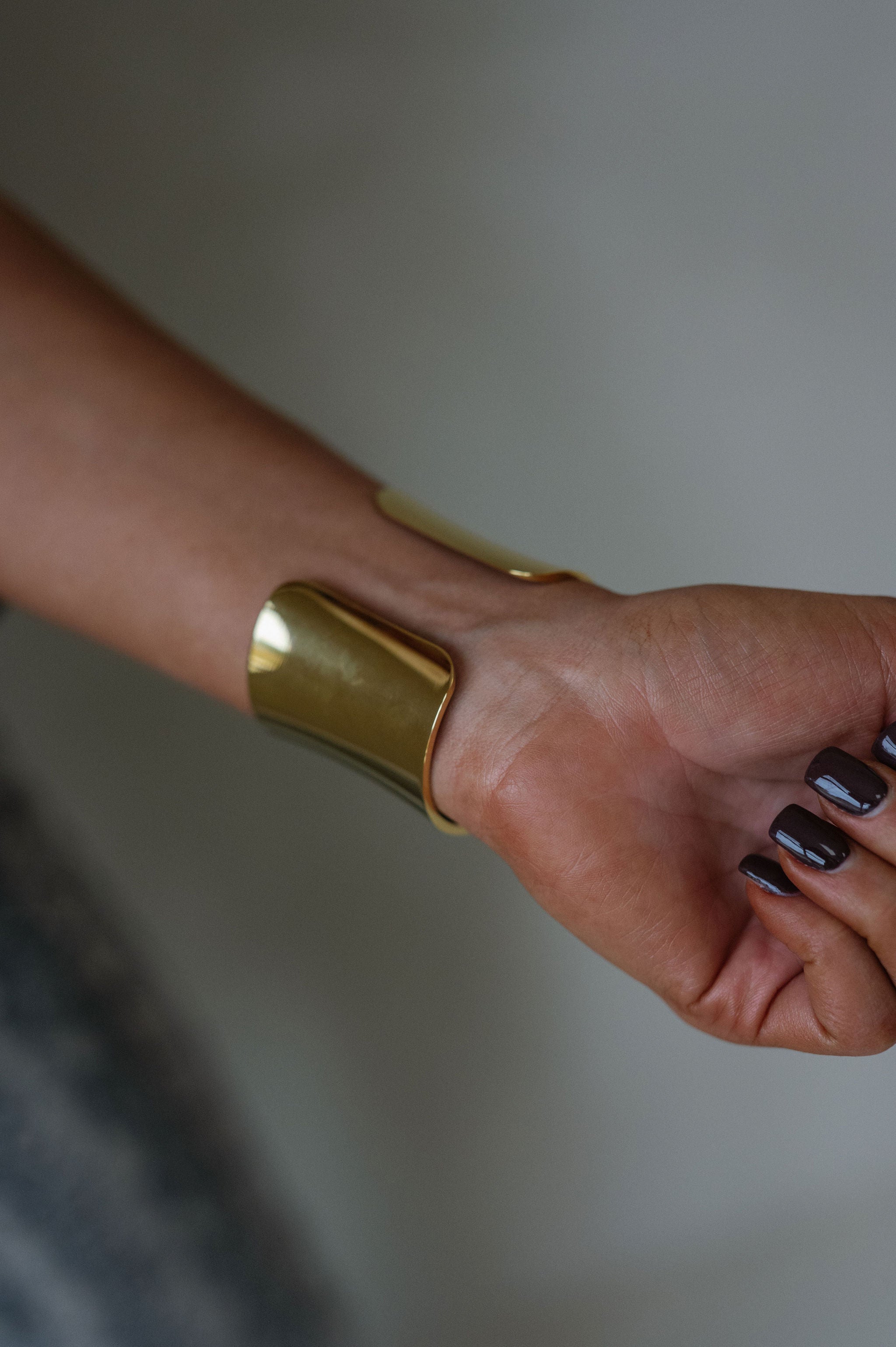 Danielle Statement Bangle Cuff-Gold