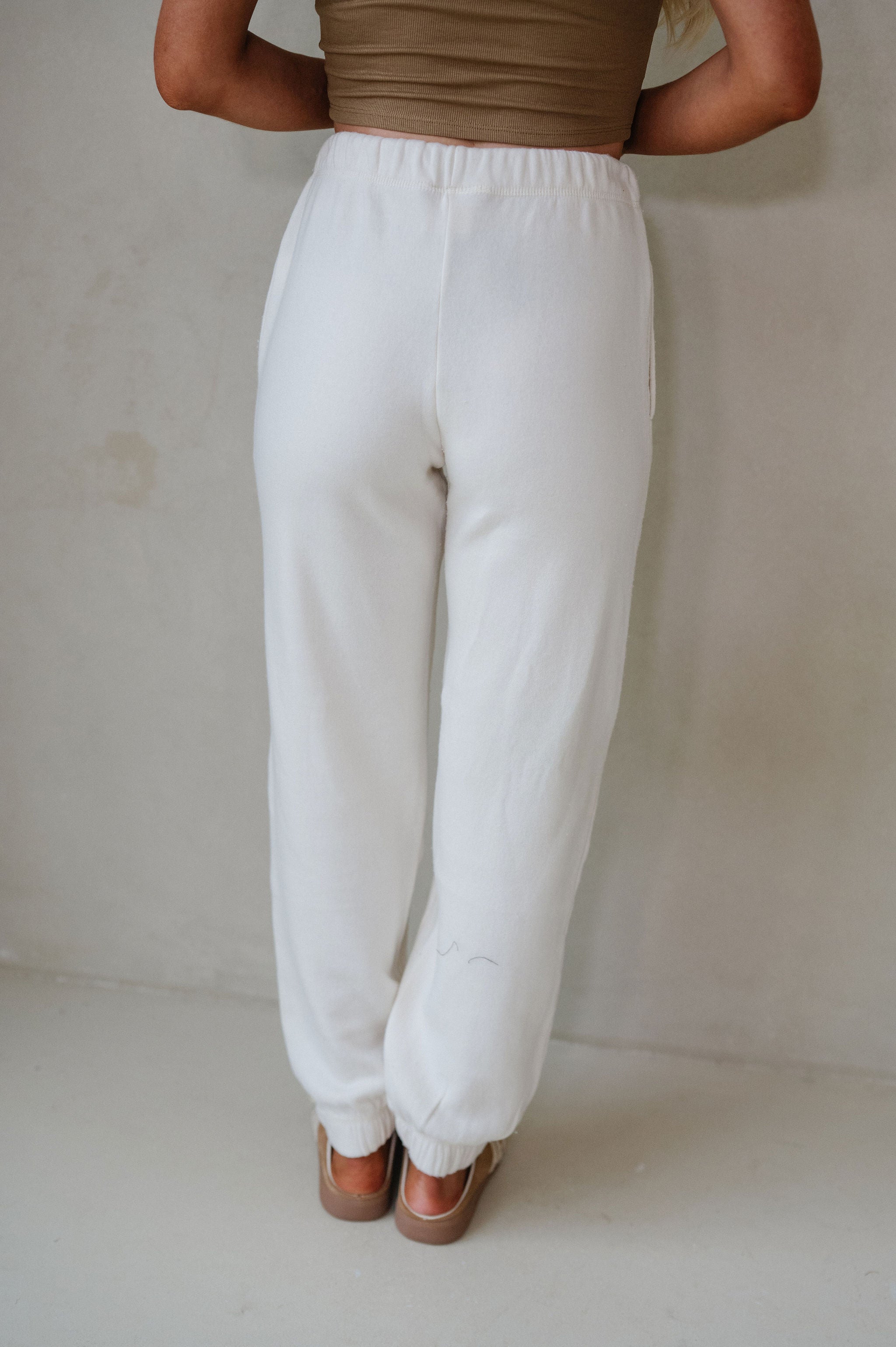 Parker Fleece Joggers-Coconut