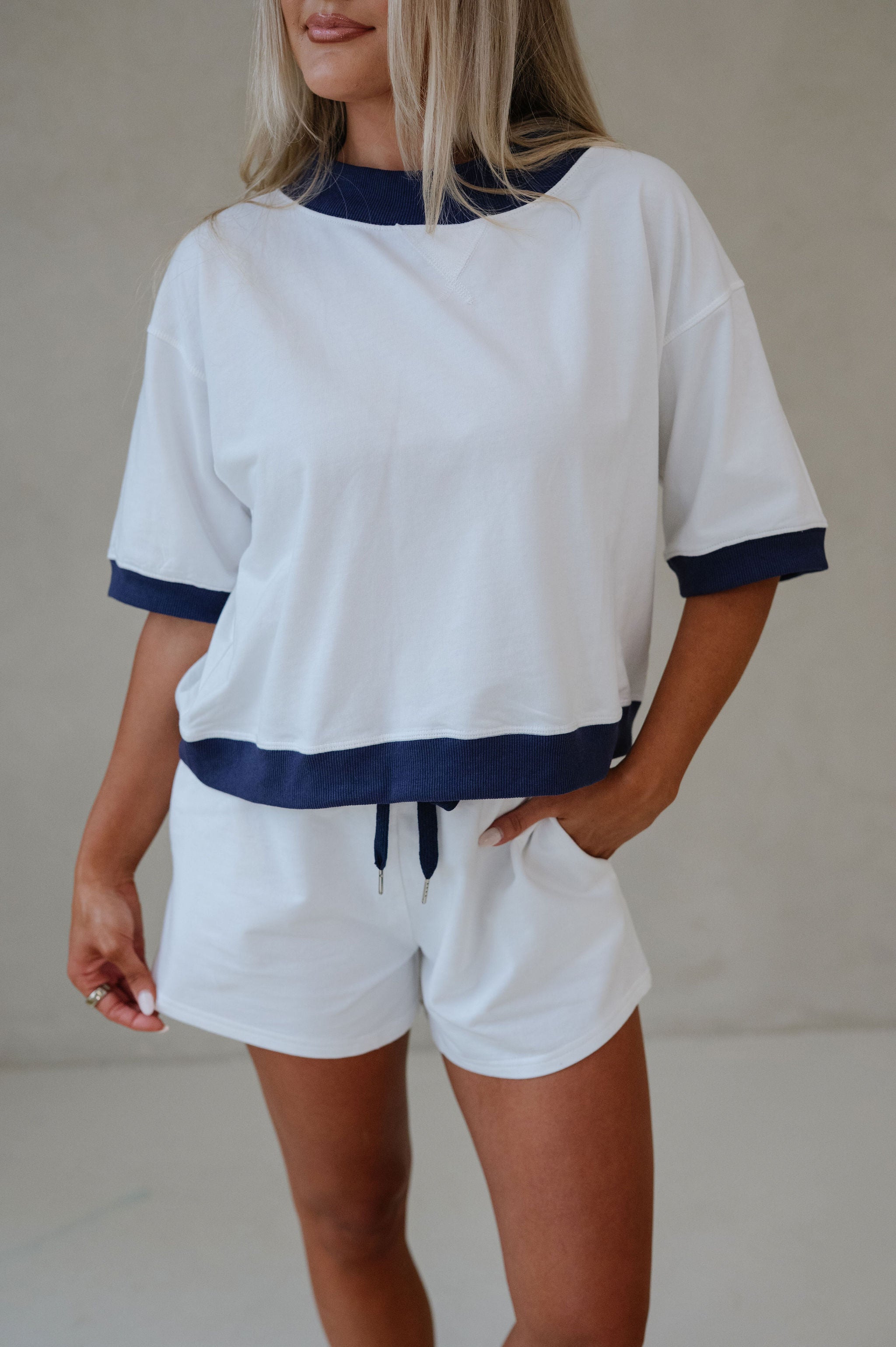 Myla Shorts Set-White
