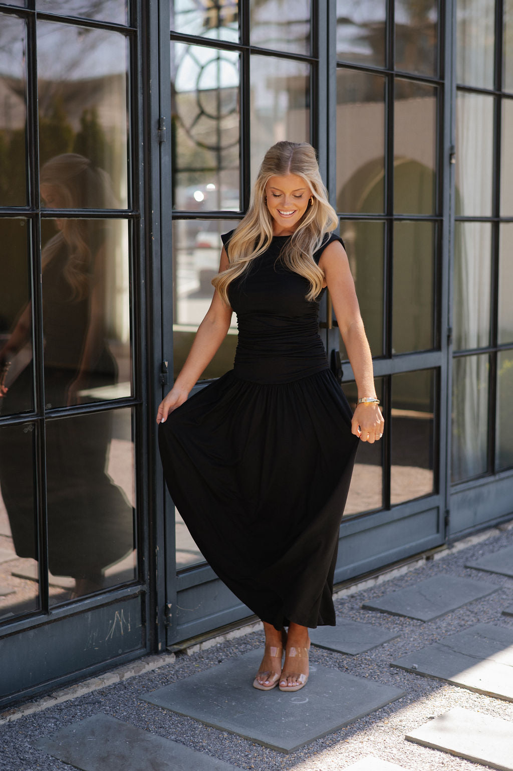 McCollum Midi Dress-Black