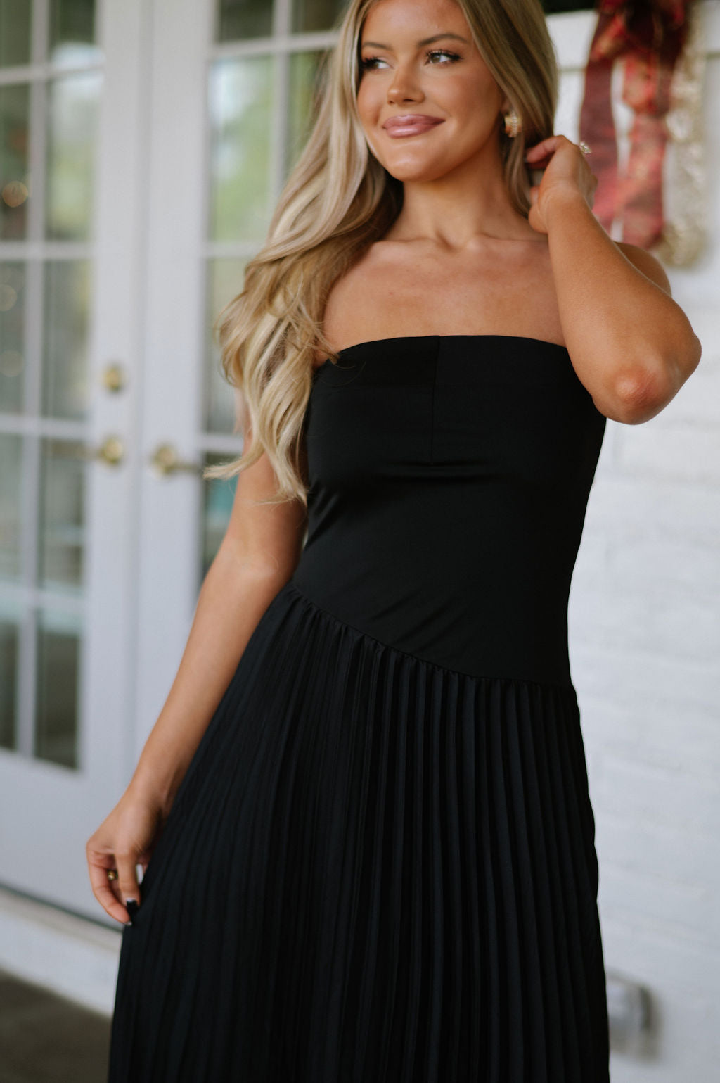 Cordle Asymmetrical Maxi Dress-Black