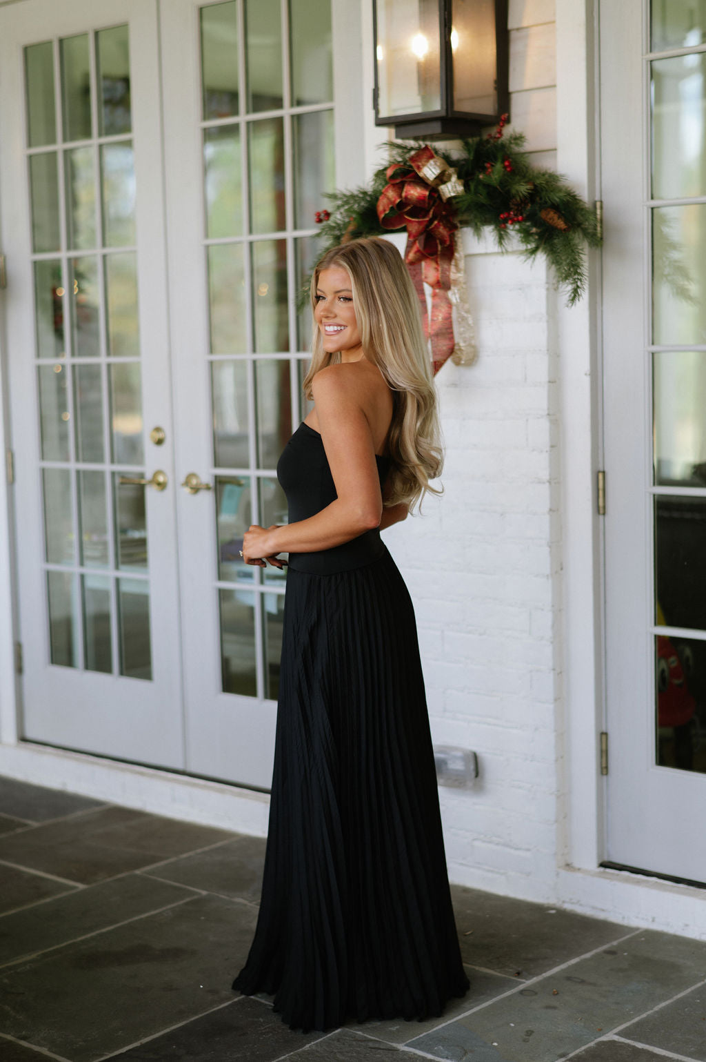 Cordle Asymmetrical Maxi Dress-Black