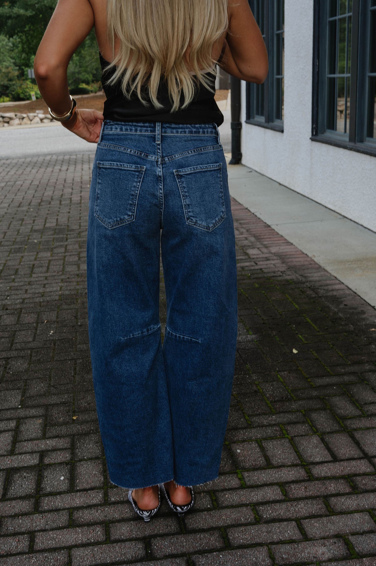 Matthew Barrel Jeans-Dark Denim