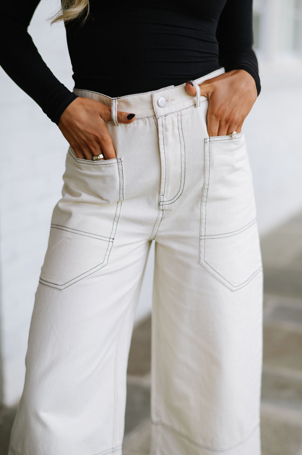 Connie Cropped Pants-Ivory