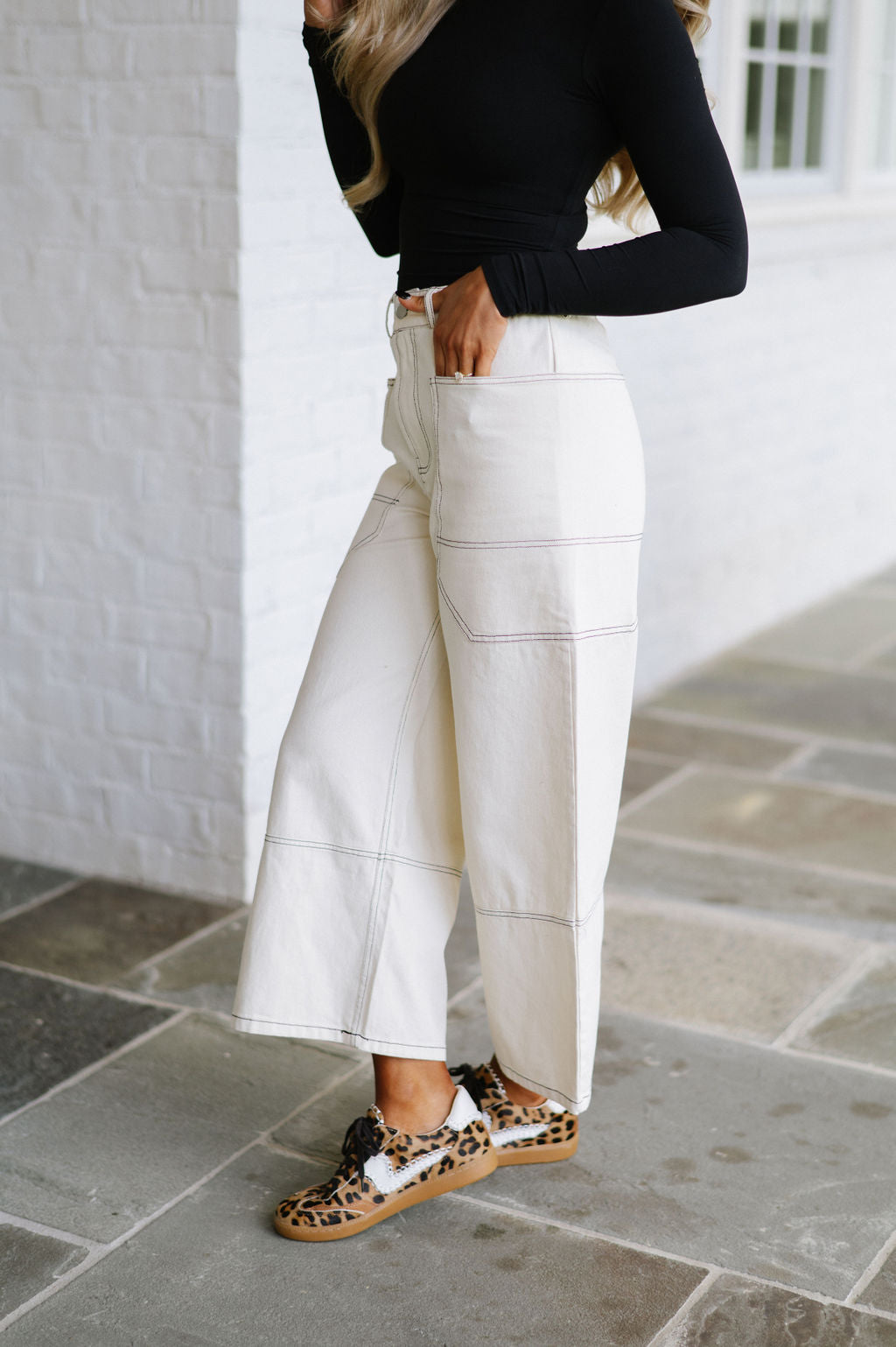 Connie Cropped Pants-Ivory