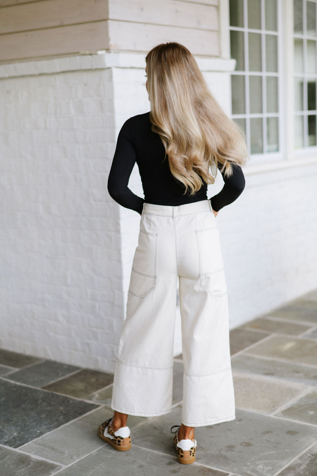 Connie Cropped Pants-Ivory