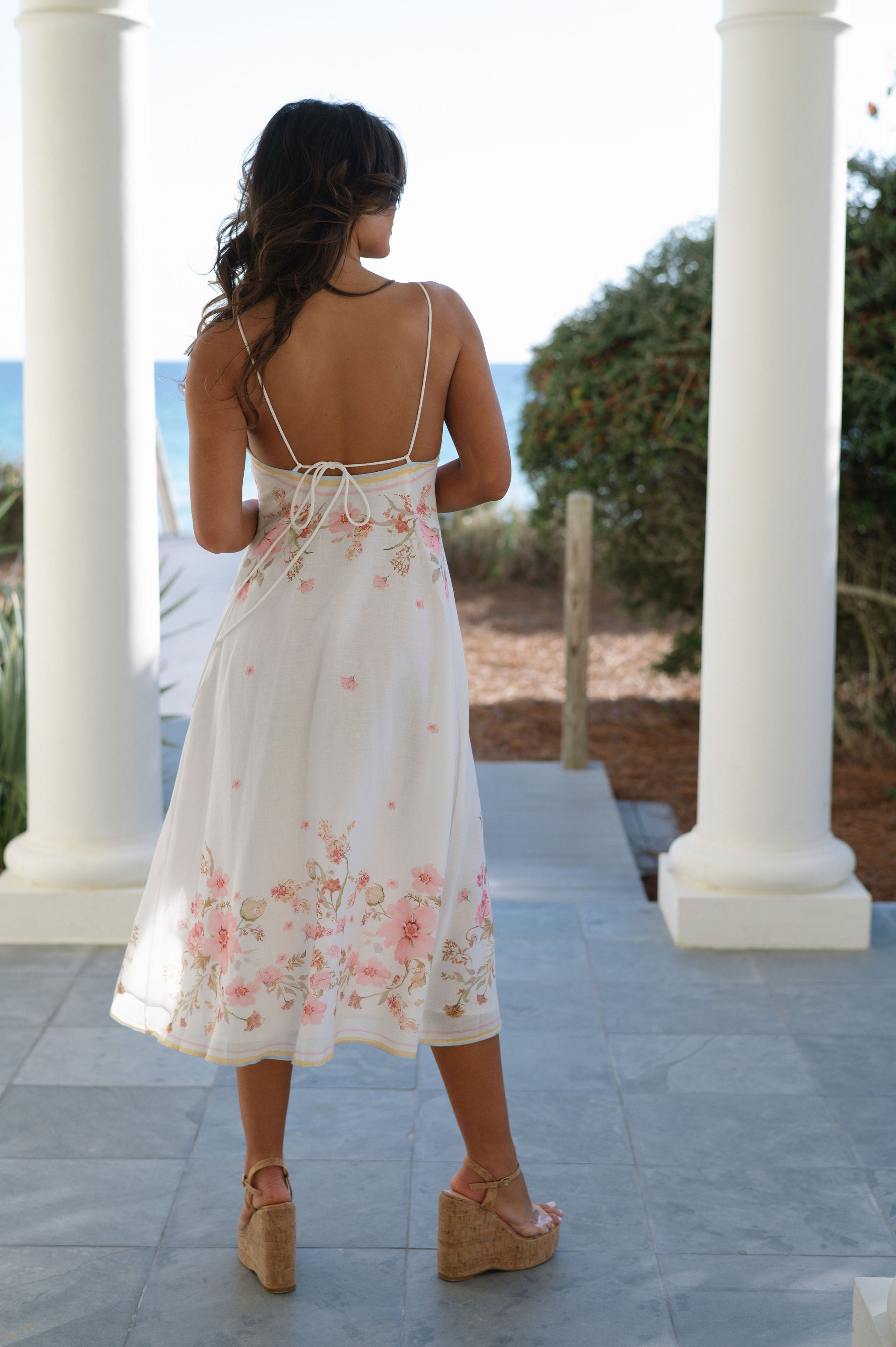 Monaco  Midi Dress- Pink