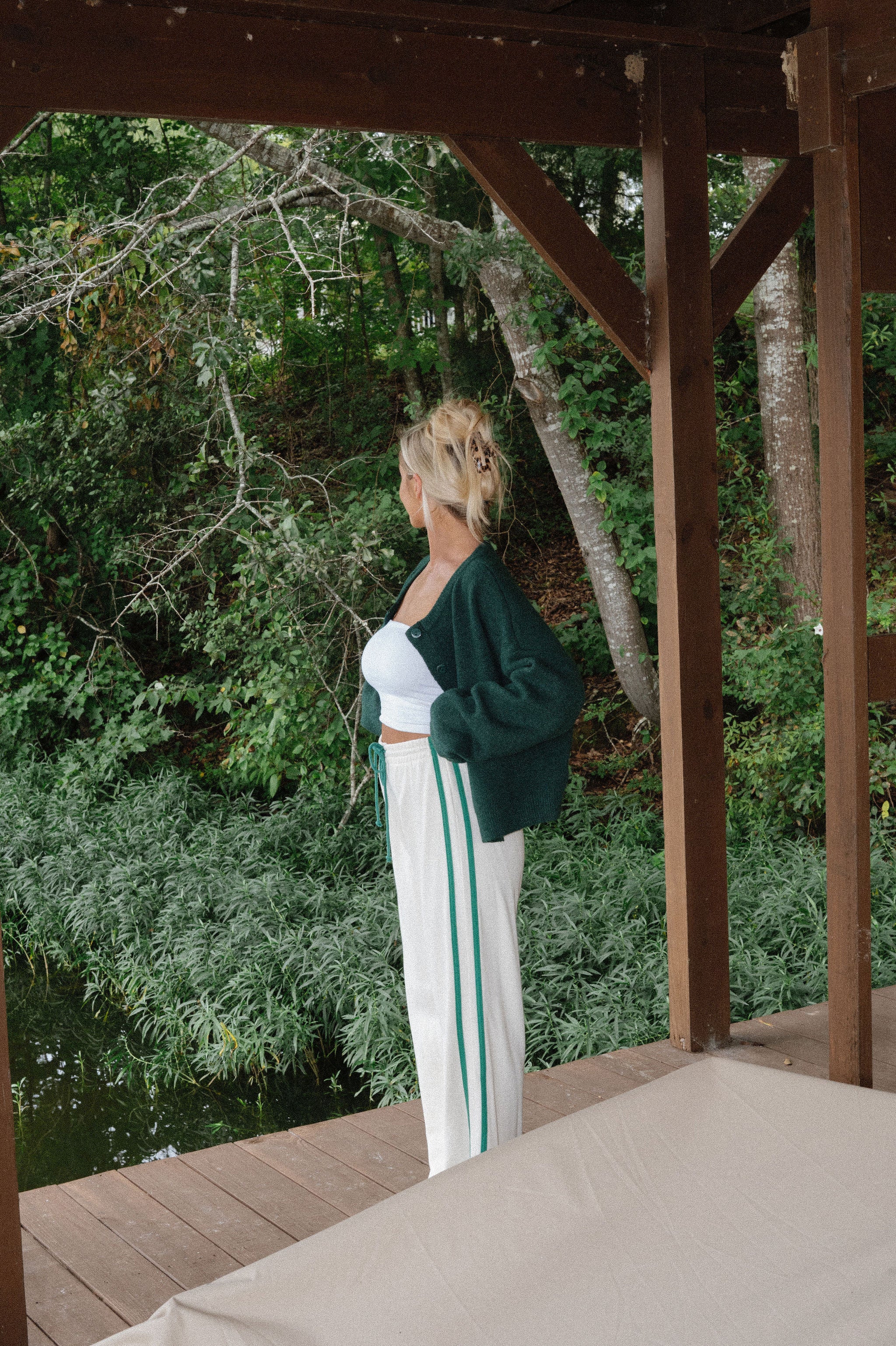Daily Cardigan- Forest Green